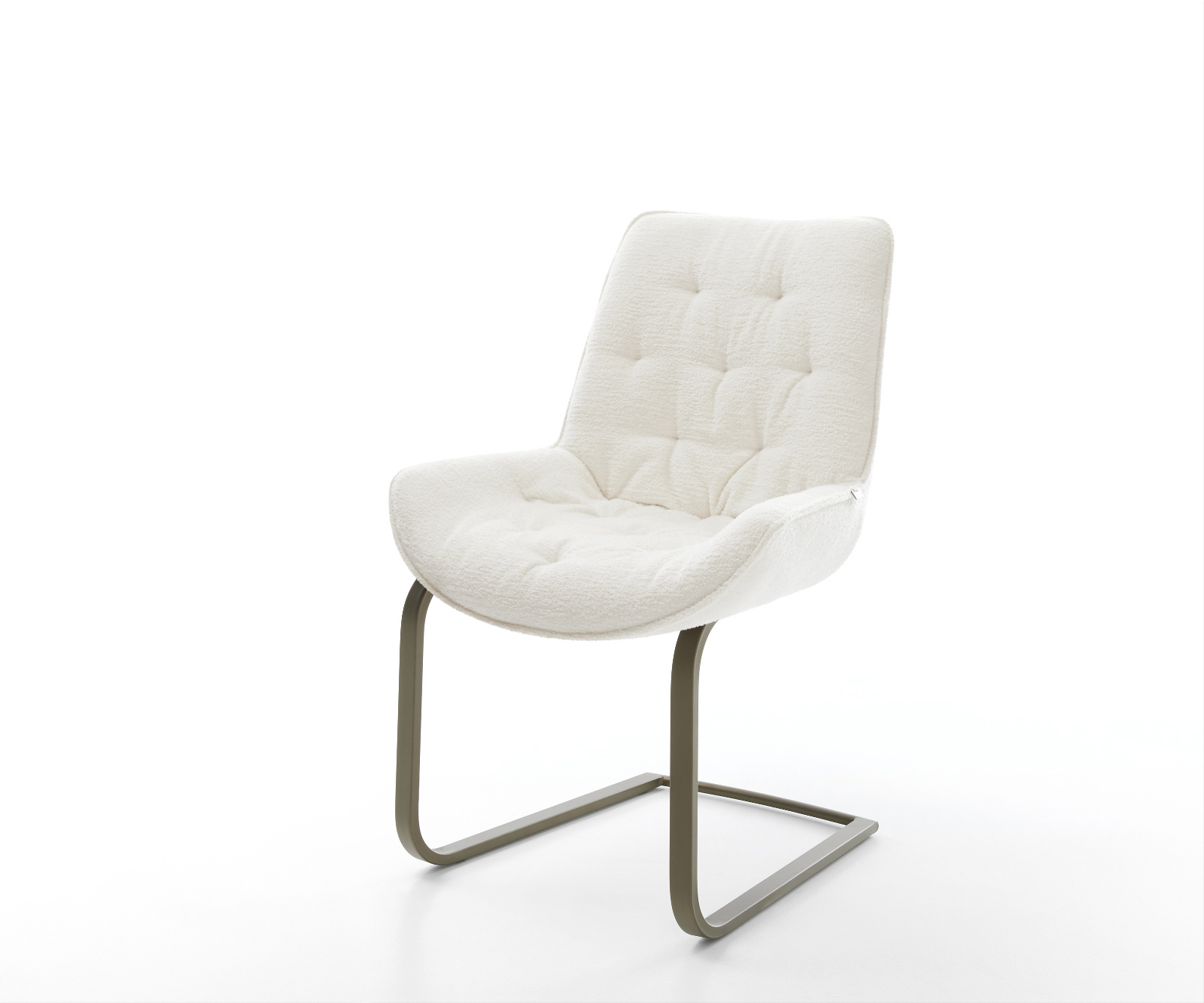 Jídelní židle Taimi-Flex bouclé měkký béžová jídelní židle plochá titanová barva