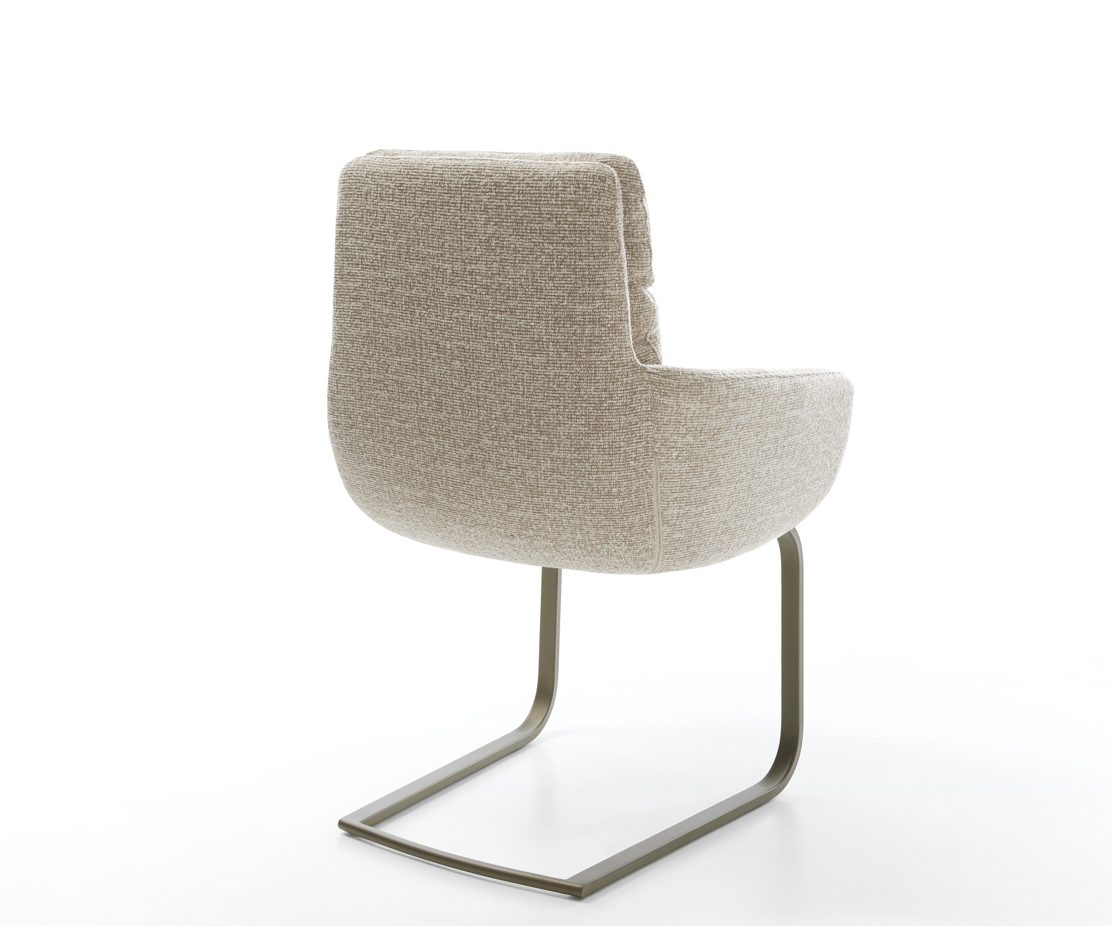 Jídelní židle Abelia-Flex s područkami látka Měkký béžová jídelní židle plochý Titanová barva - Obrázek 5