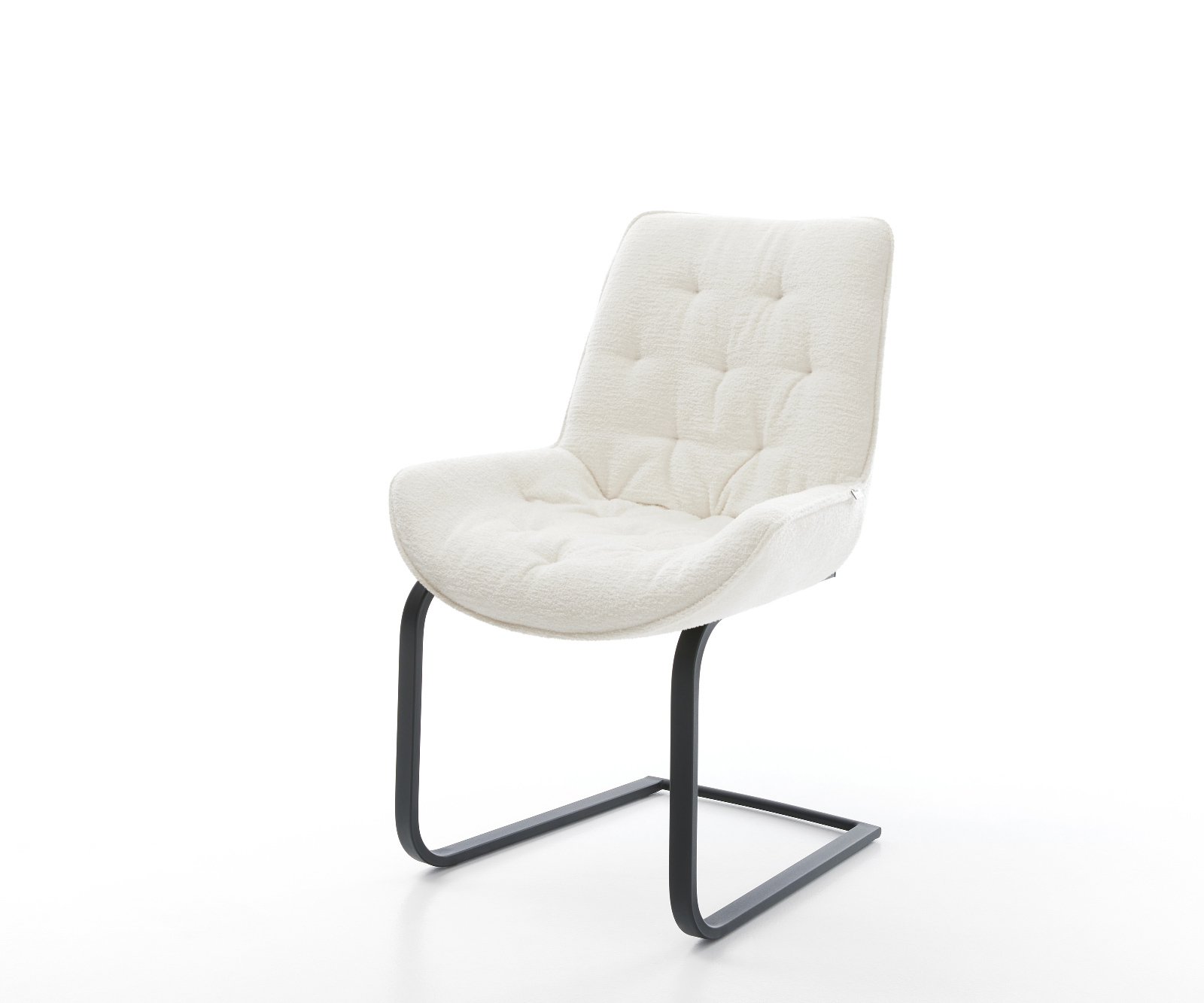 Jídelní židle Taimi-Flex bouclé měkký béžová jídelní židle plochá černá