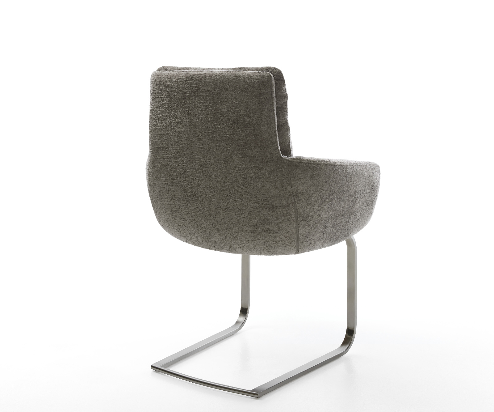 Jídelní židle Abelia-Flex s područkami bouclé měkký tmavě béžová konzolová podnož plochá grafitová - Obrázek 5