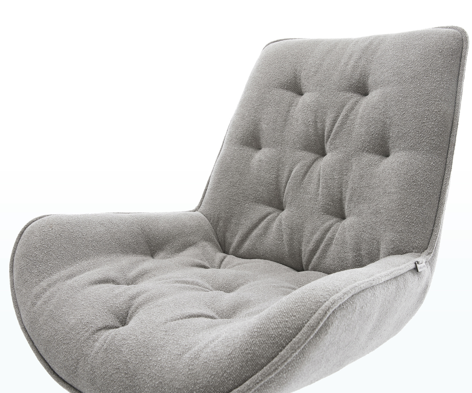 Jídelní židle Taimi-Flex strukturovaná látka Měkký šedá 4-nohá zúžená černá - Obrázek 4