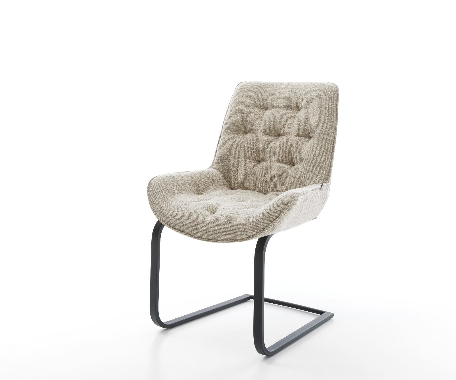 Jídelní židle Taimi-Flex látka Měkký béžová jídelní židle plochá černá