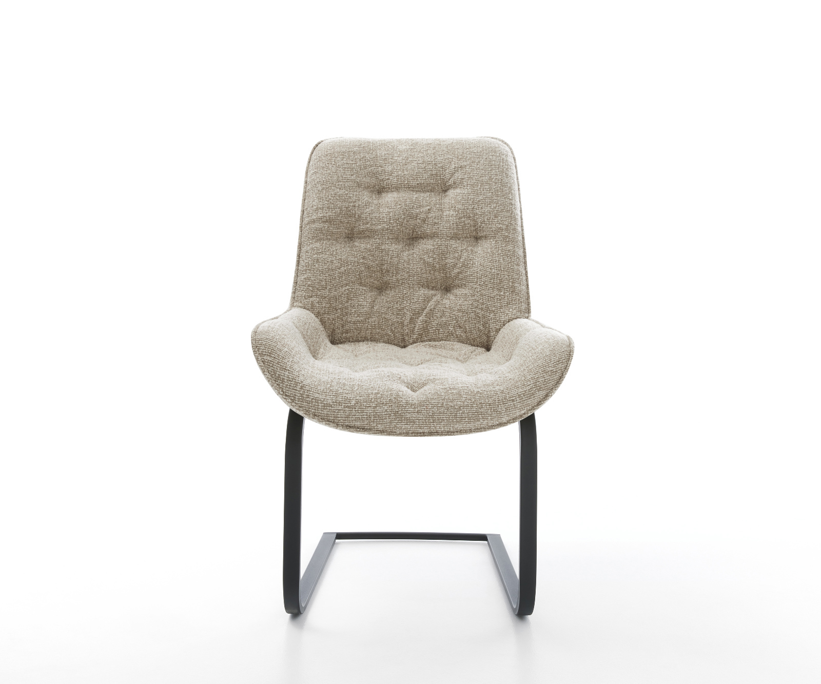 Jídelní židle Taimi-Flex látka Měkký béžová jídelní židle plochá černá - Obrázek 2