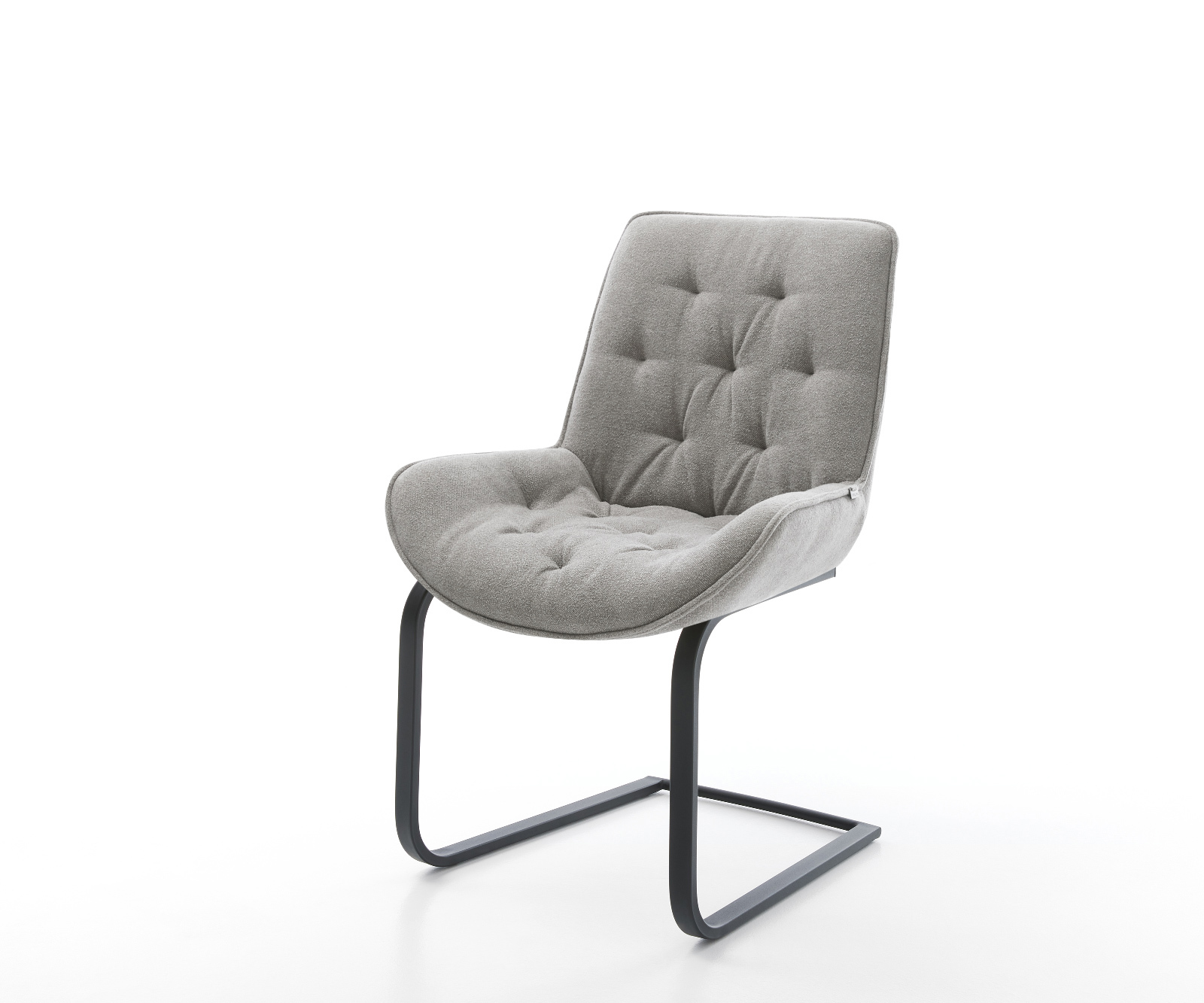 Jídelní židle Taimi-Flex tkanina Měkký šedá jídelní židle plochá černá