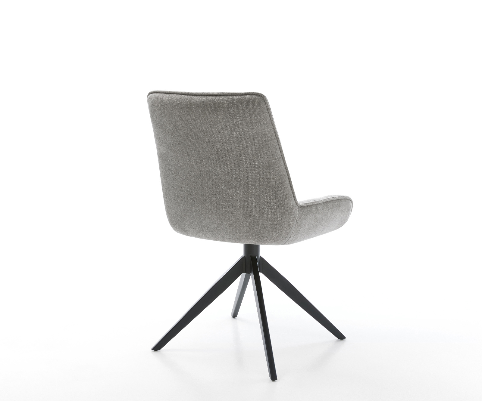 Jídelní židle Taimi-Flex tkanina Měkký šedá křížová podnož široká černá 360° otočný houpací funkce - Obrázek 5