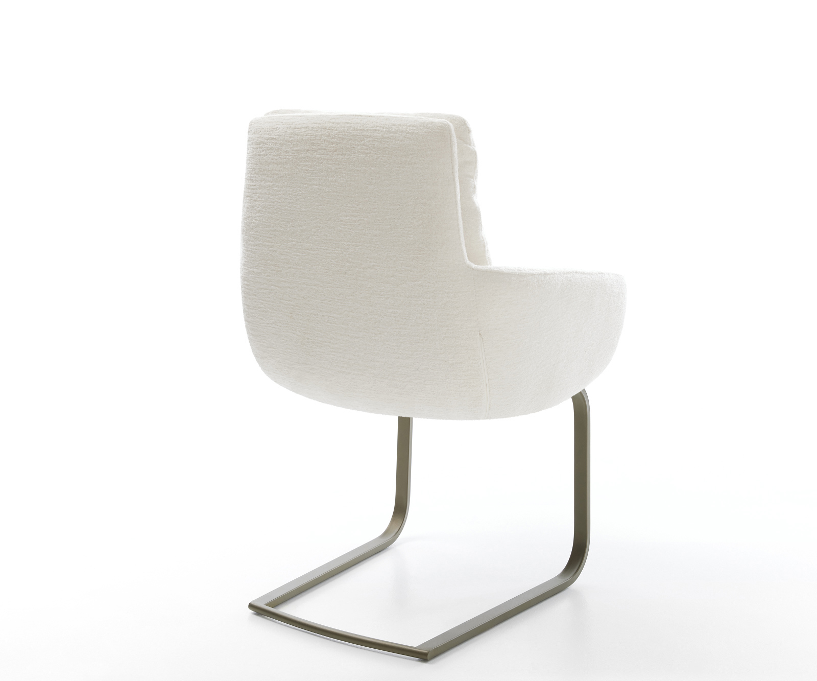 Jídelní židle Abelia-Flex s područkami bouclé měkký béžová jídelní židle plochá titanová barva - Obrázek 5