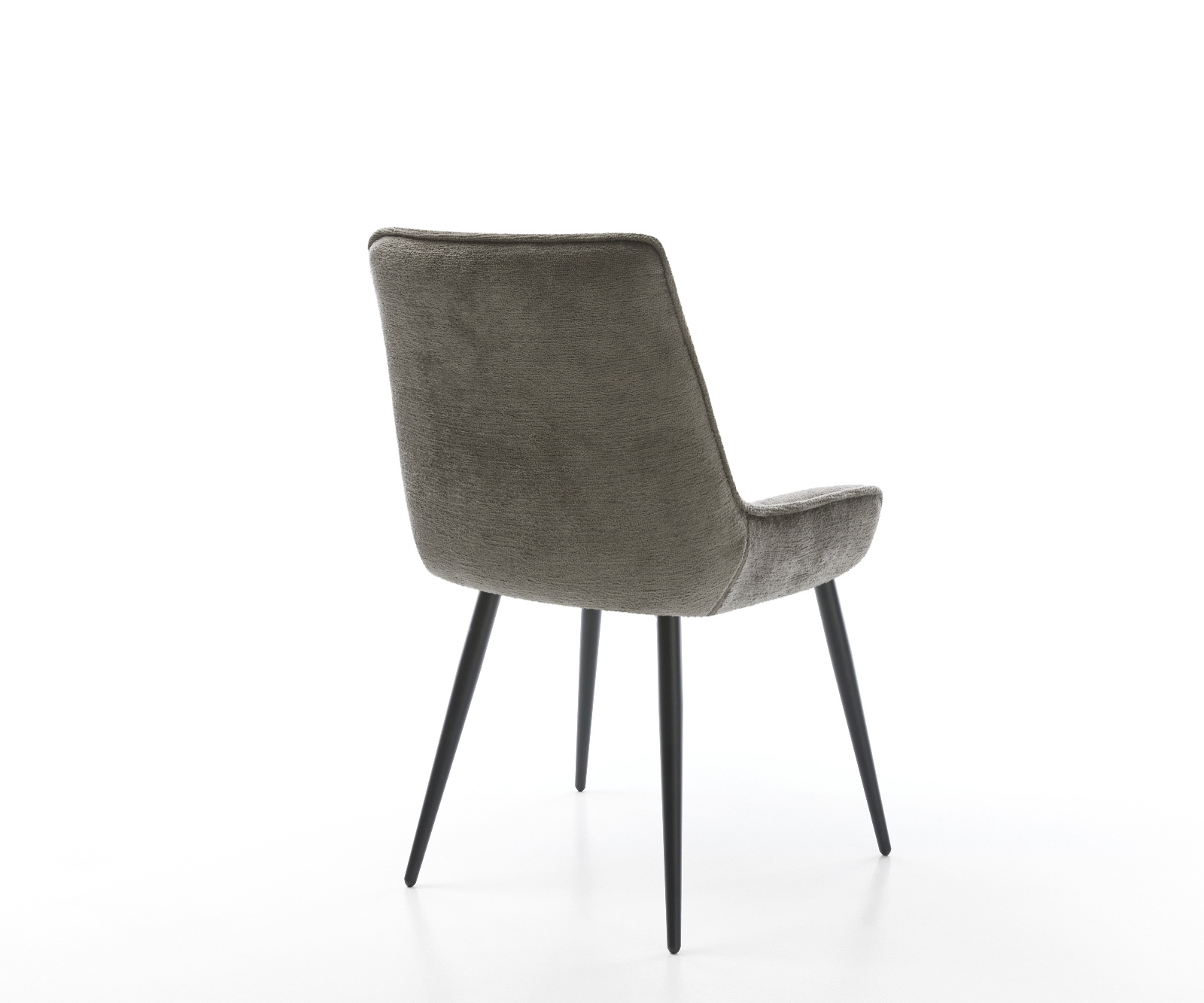 Jídelní židle Taimi-Flex bouclé měkký tmavě béžová 4-nohá zúžená černá - Obrázek 5