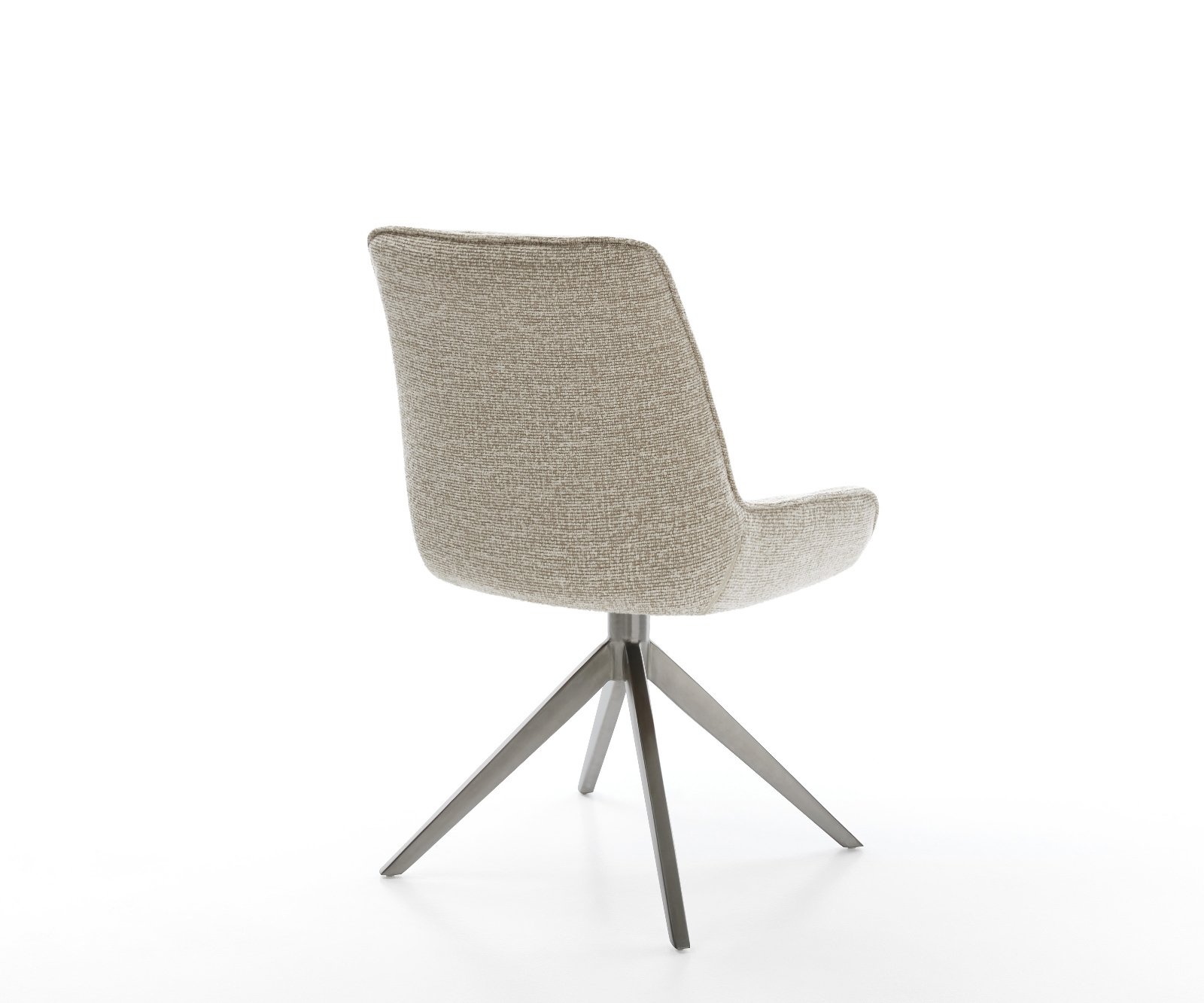 Jídelní židle Taimi-Flex látka Měkký béžová křížová podnož široká grafitová 360° otočný houpací funkce - Obrázek 5