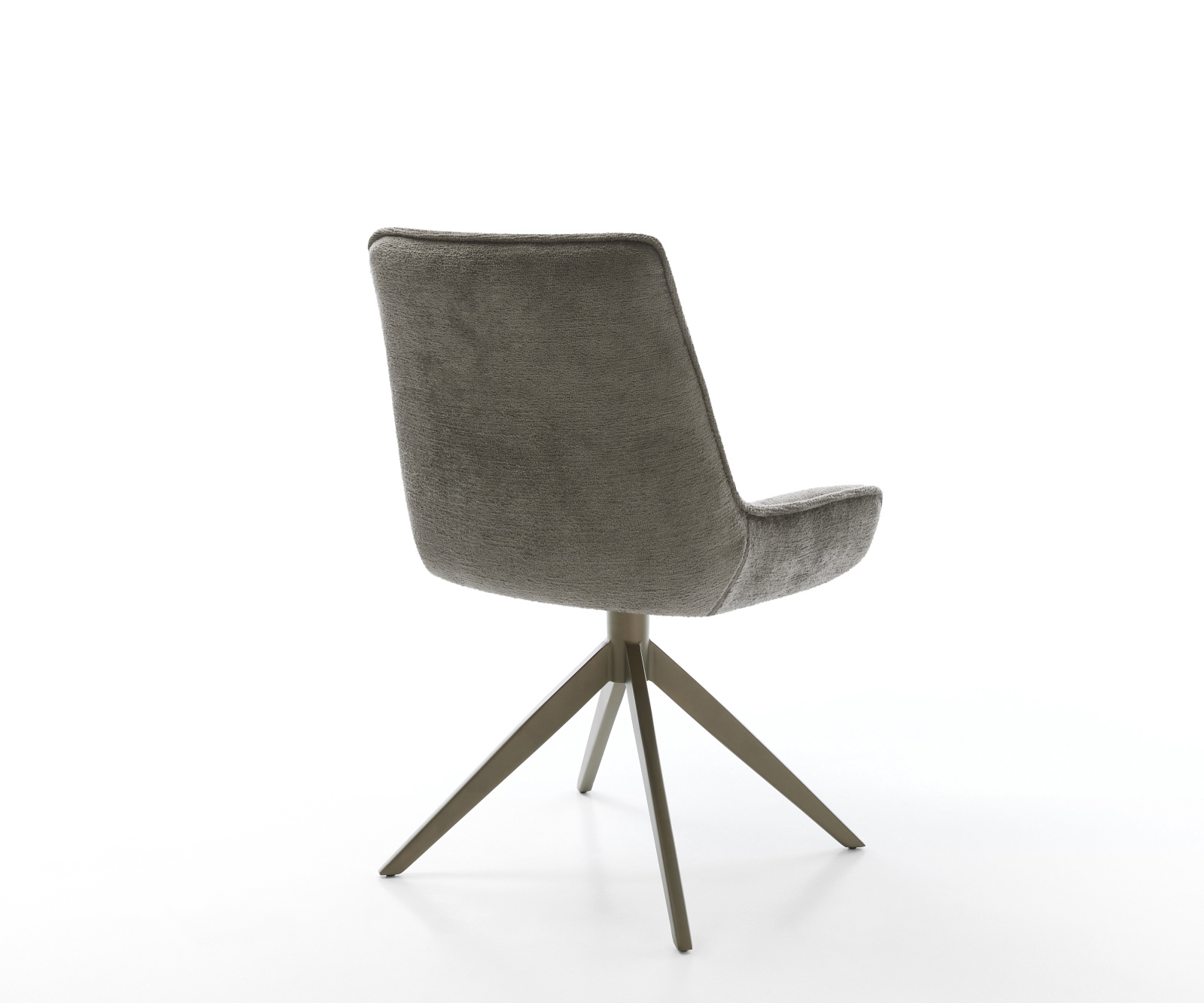 Jídelní židle Taimi-Flex bouclé měkký tmavě béžová křížová podnož široká titanová barva 360° otočný houpací funkce - Obrázek 5