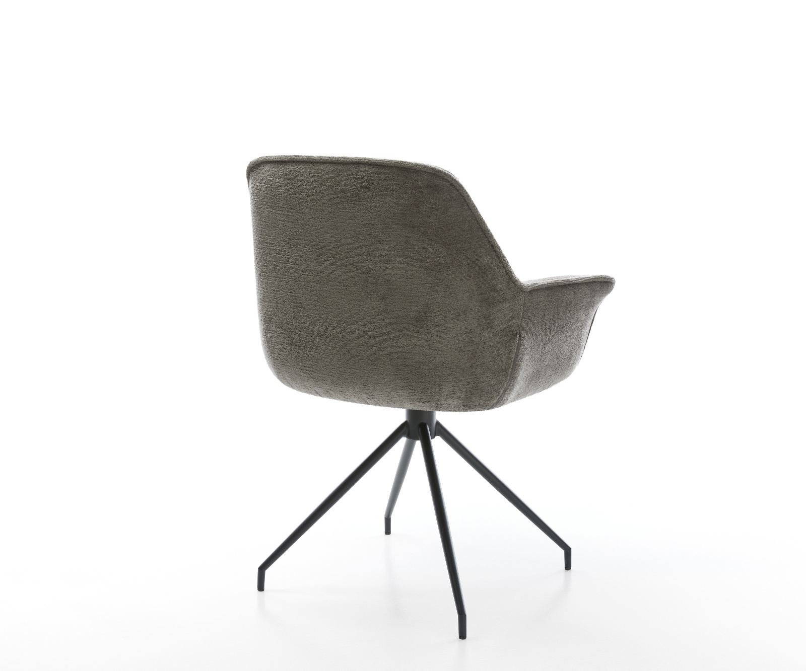 Jídelní židle Keila-Flex s područkami bouclé měkký tmavě béžová křížová podnož zúžená černá - Obrázek 5