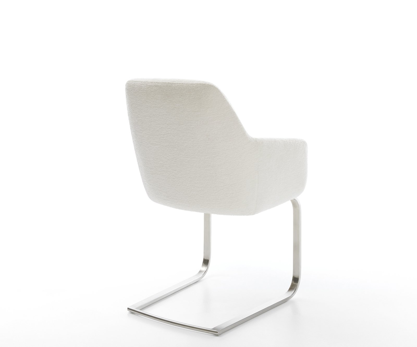 Jídelní židle Pejo-Flex bouclé měkký béžová jídelní židle plochá nerezová ocel taštičkové pružiny - Obrázek 5