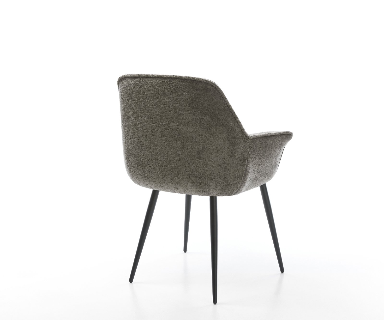 Jídelní židle Keila-Flex s područkami bouclé měkký tmavě béžová 4 nohy zúžené černá - Obrázek 5