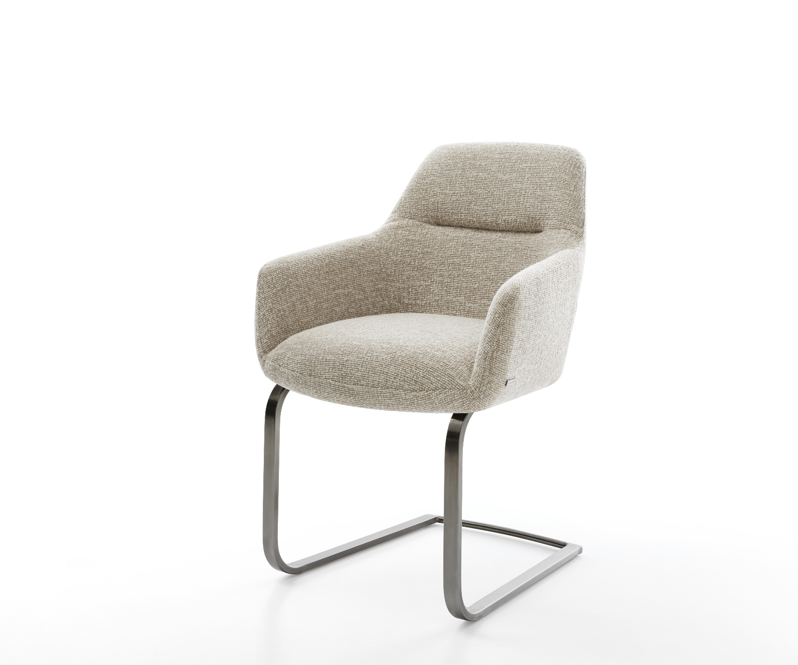 Jídelní židle Pejo-Flex látka Měkký béžová jídelní židle plochá grafit taštičkové pružiny