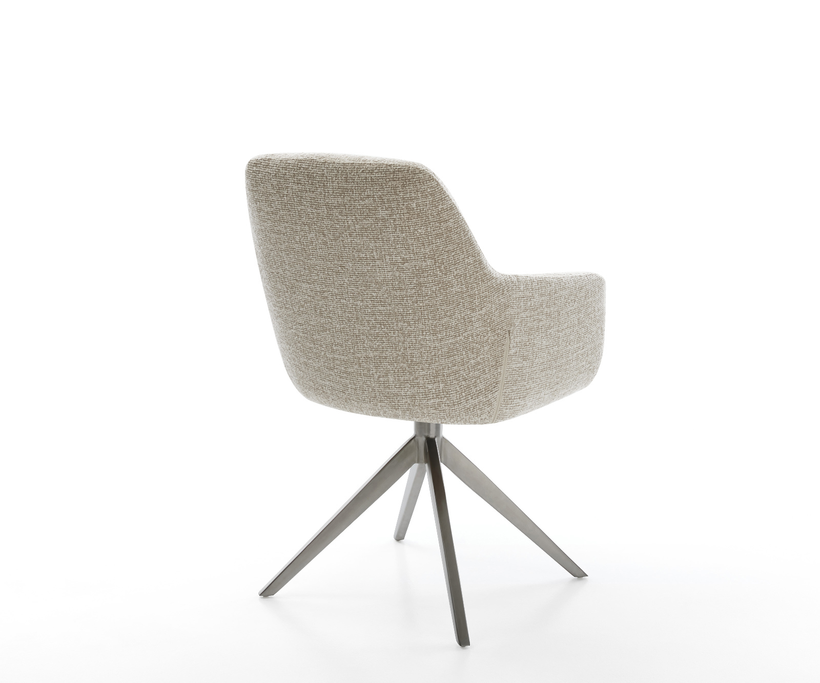 Jídelní židle Pejo-Flex látka Měkký béžová křížová podnož široká grafitová 360° otočný houpací funkce taštičkové pružiny - Obrázek 5