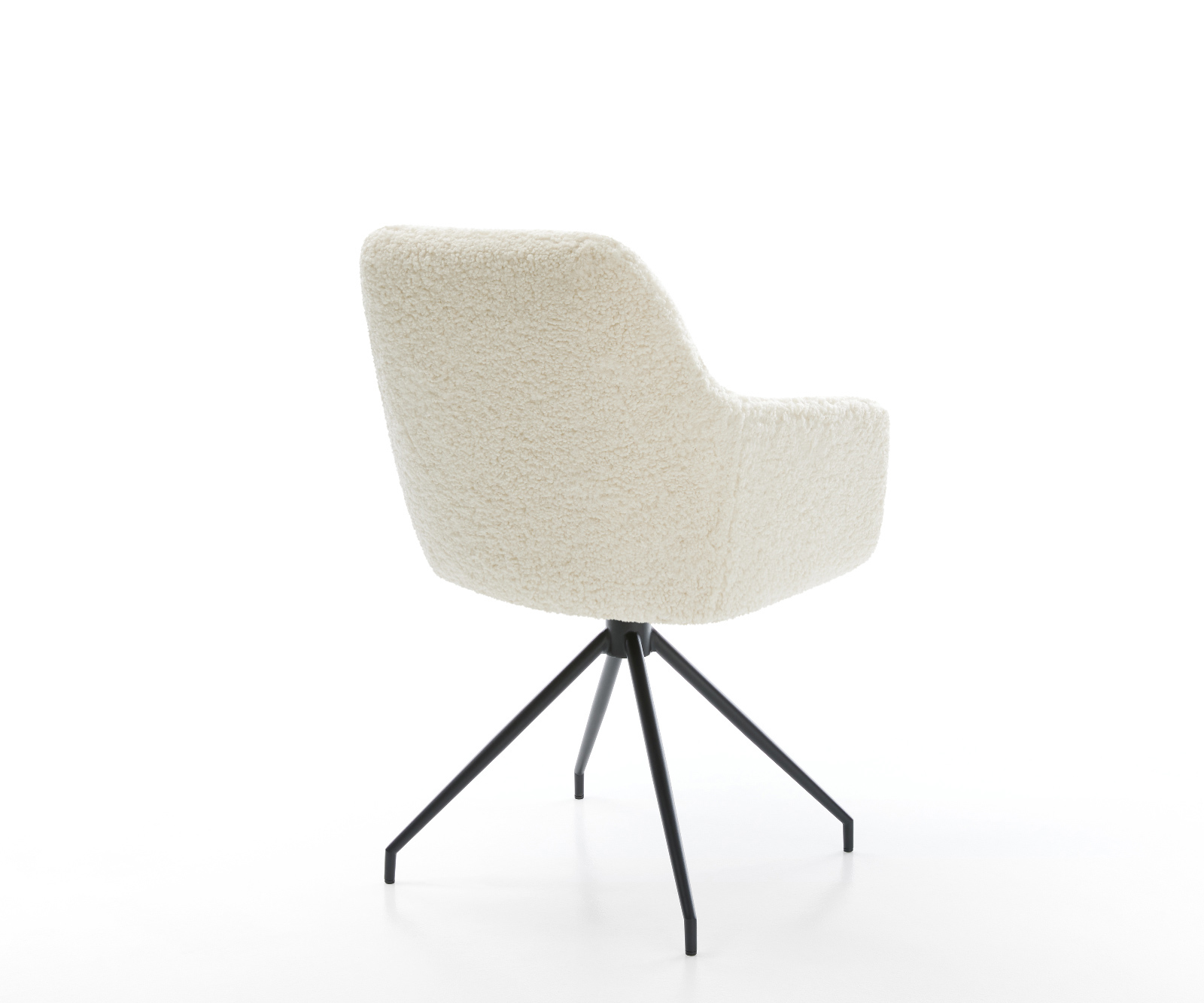 Jídelní židle Pejo-Flex plyšový manšestr béžová křížová podnož zúžená černá taštičkové pružiny - Obrázek 5