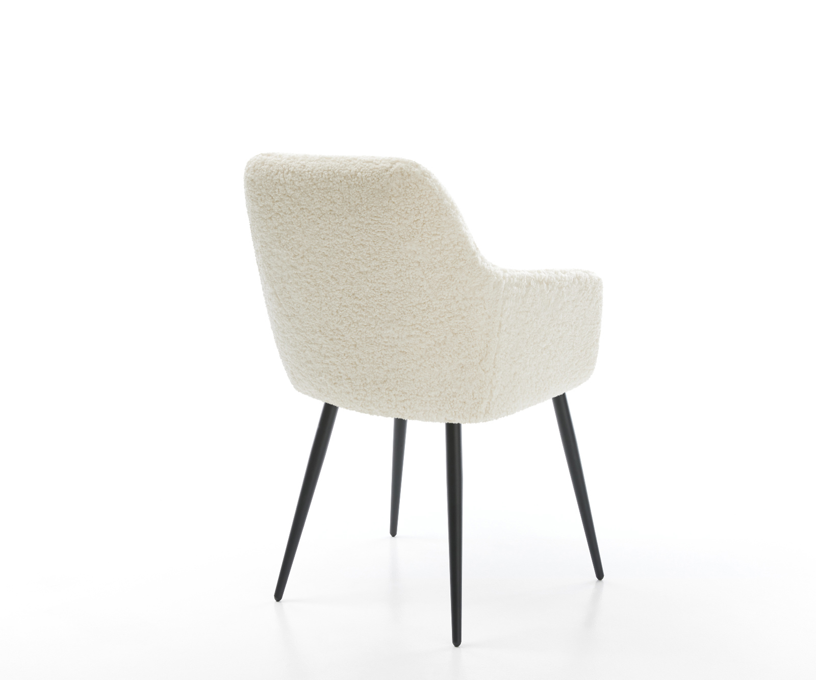 Jídelní židle Pejo-Flex plyšový manšestr béžová 4 nohy zúžené černá taštičkové pružiny - Obrázek 5