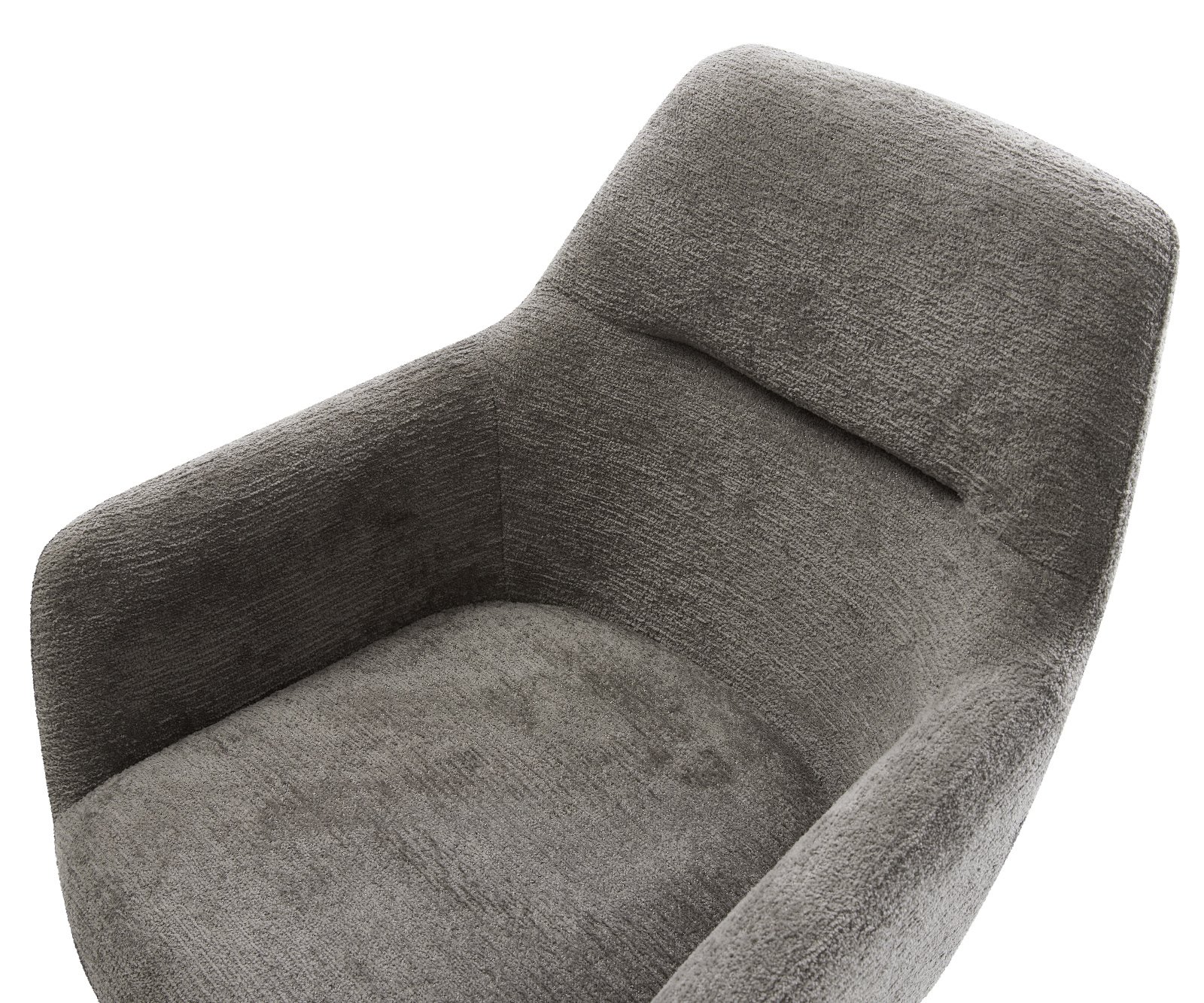 Jídelní židle Pejo-Flex bouclé měkký tmavě béžová dřevěná podnož hranatý přírodní 180° otočný taštičkové pružiny - Obrázek 4