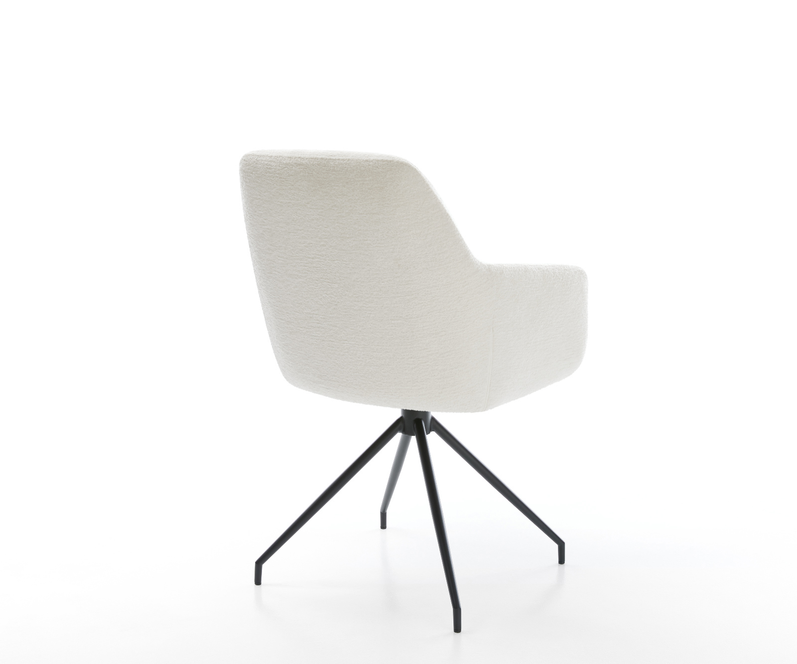 Jídelní židle Pejo-Flex bouclé měkký béžová křížová podnož zúžená černá taštičkové pružiny - Obrázek 5