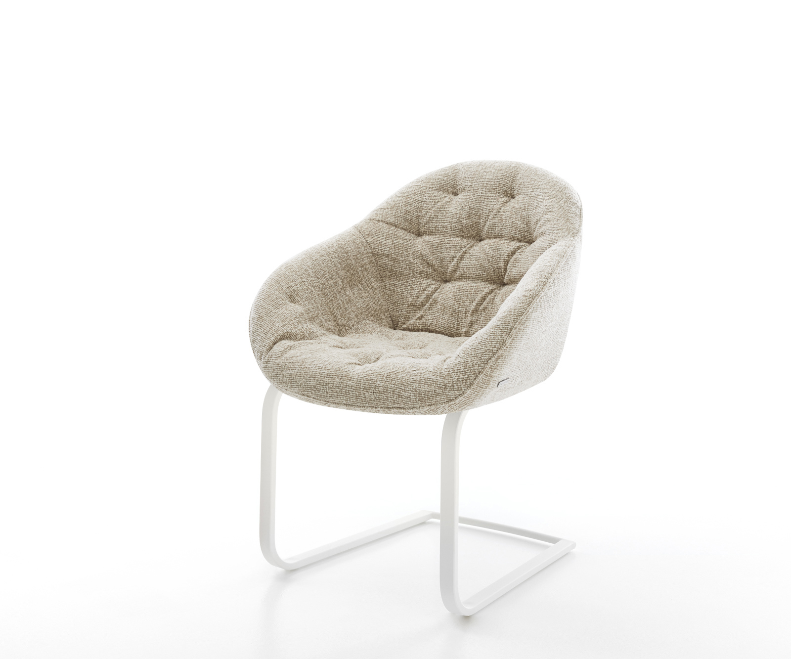 Jídelní židle Gaio-Flex látka Měkký béžová jídelní židle plochá bílá