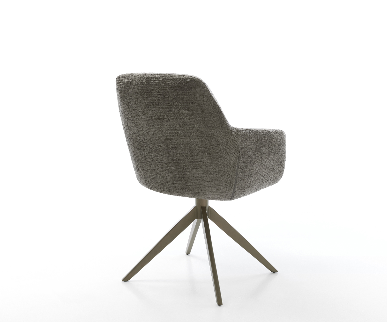 Jídelní židle Pejo-Flex bouclé měkký tmavě béžová křížová podnož široká titanová barva 360° otočný houpací funkce taštičkové pružiny - Obrázek 5