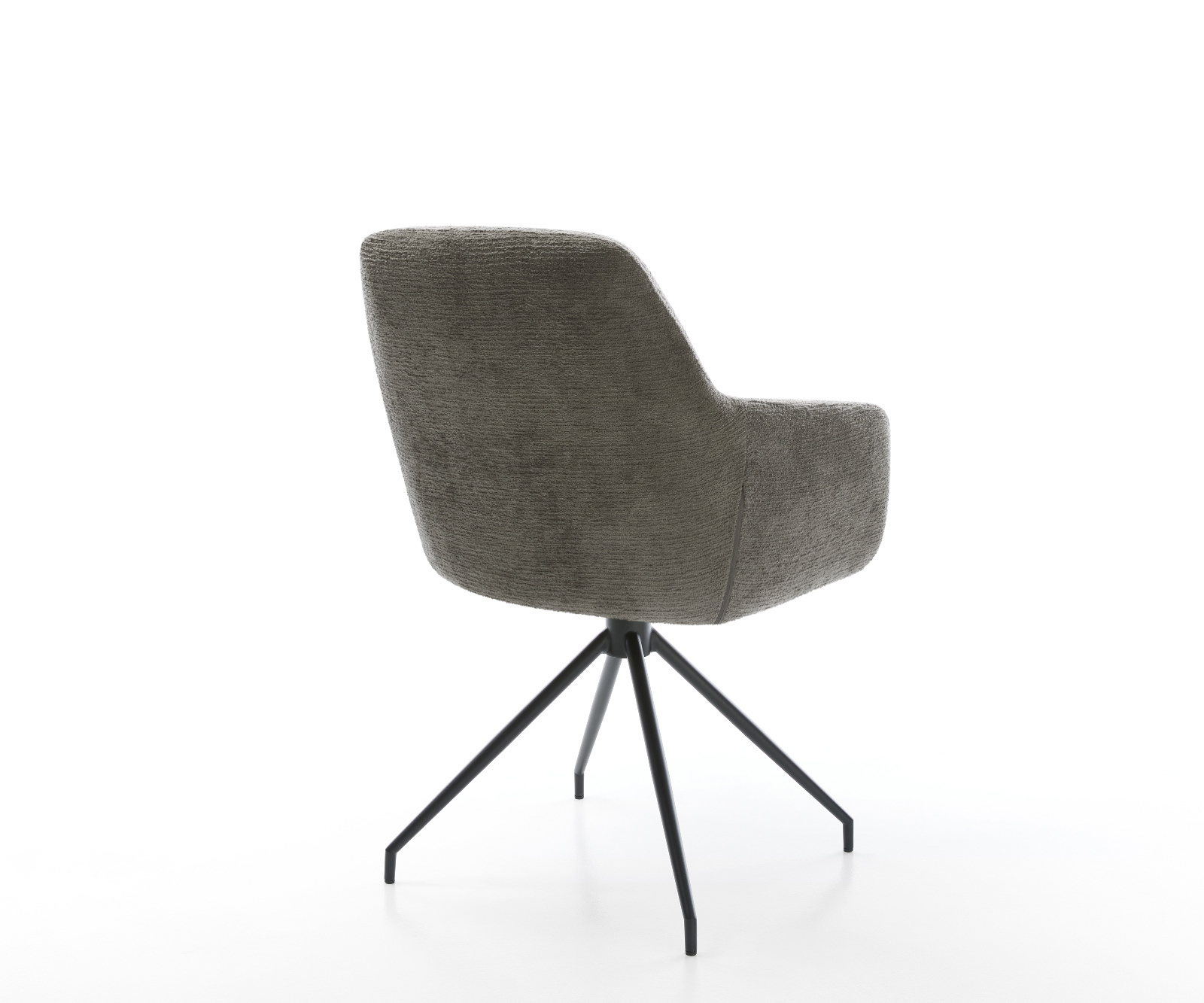 Jídelní židle Pejo-Flex bouclé měkký tmavě béžová křížová podnož zúžená černá taštičkové pružiny - Obrázek 5