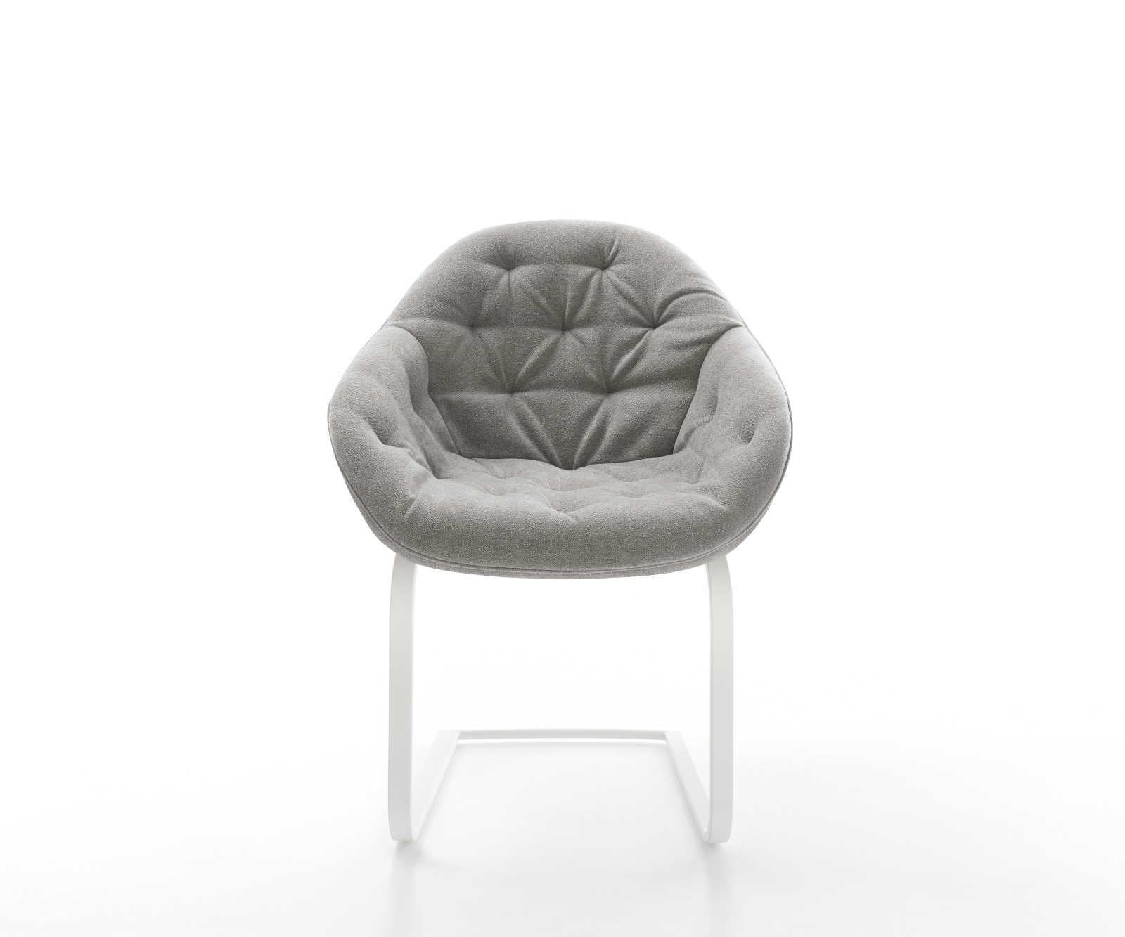 Jídelní židle Gaio-Flex látka Měkký šedá jídelní židle plochá bílá - Obrázek 2