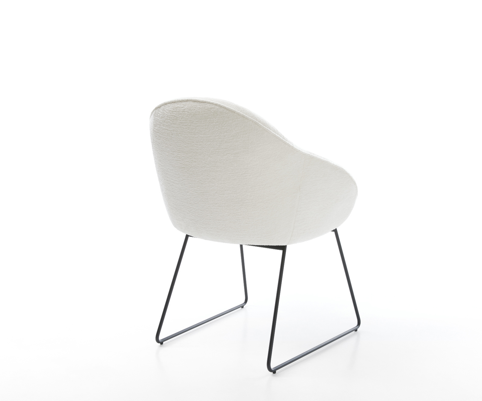 Jídelní židle Gaio-Flex bouclé měkký béžová tenká podnož černá - Obrázek 5