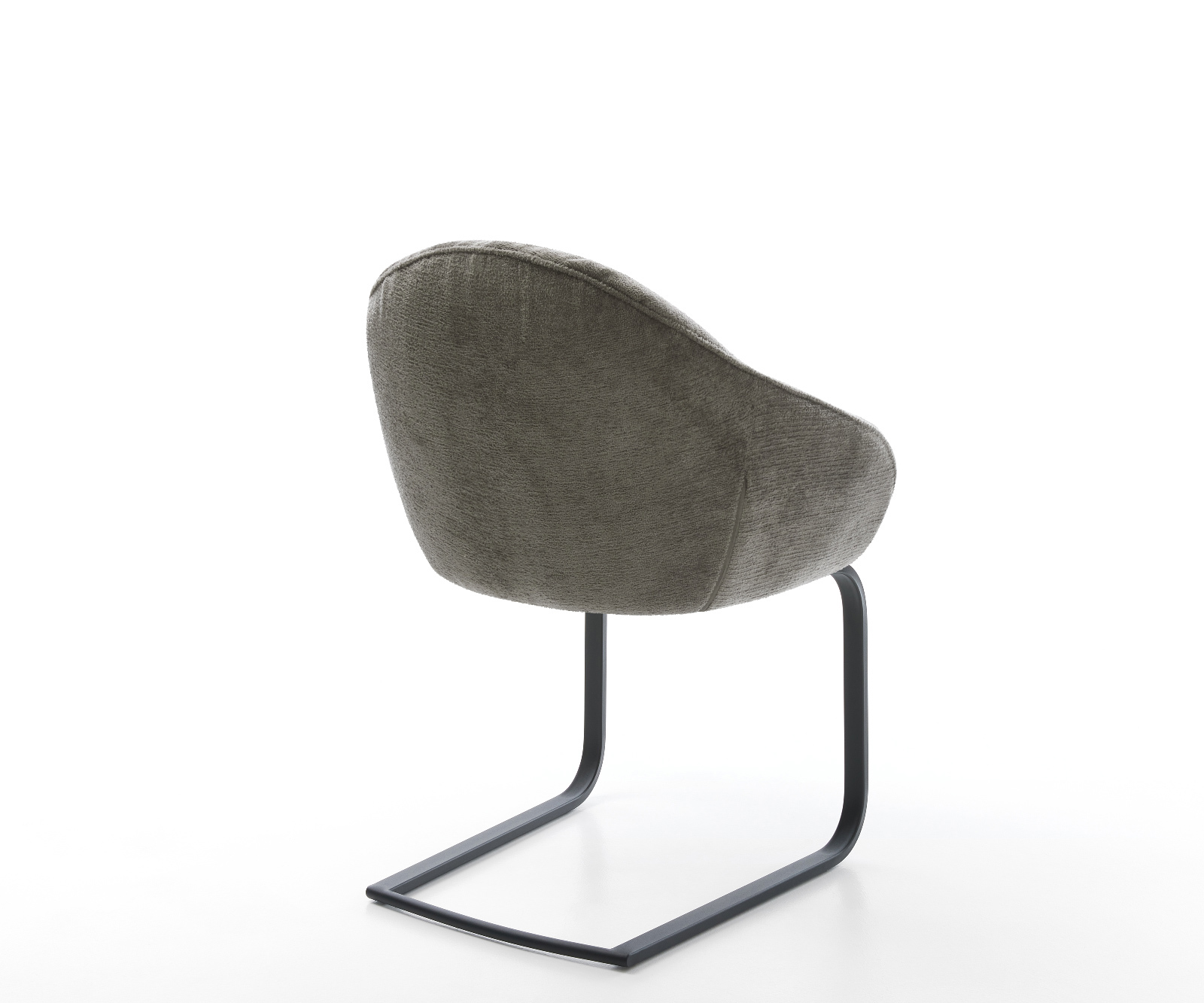 Jídelní židle Gaio-Flex bouclé měkký tmavě béžová konzolová podnož plochá černá - Obrázek 5