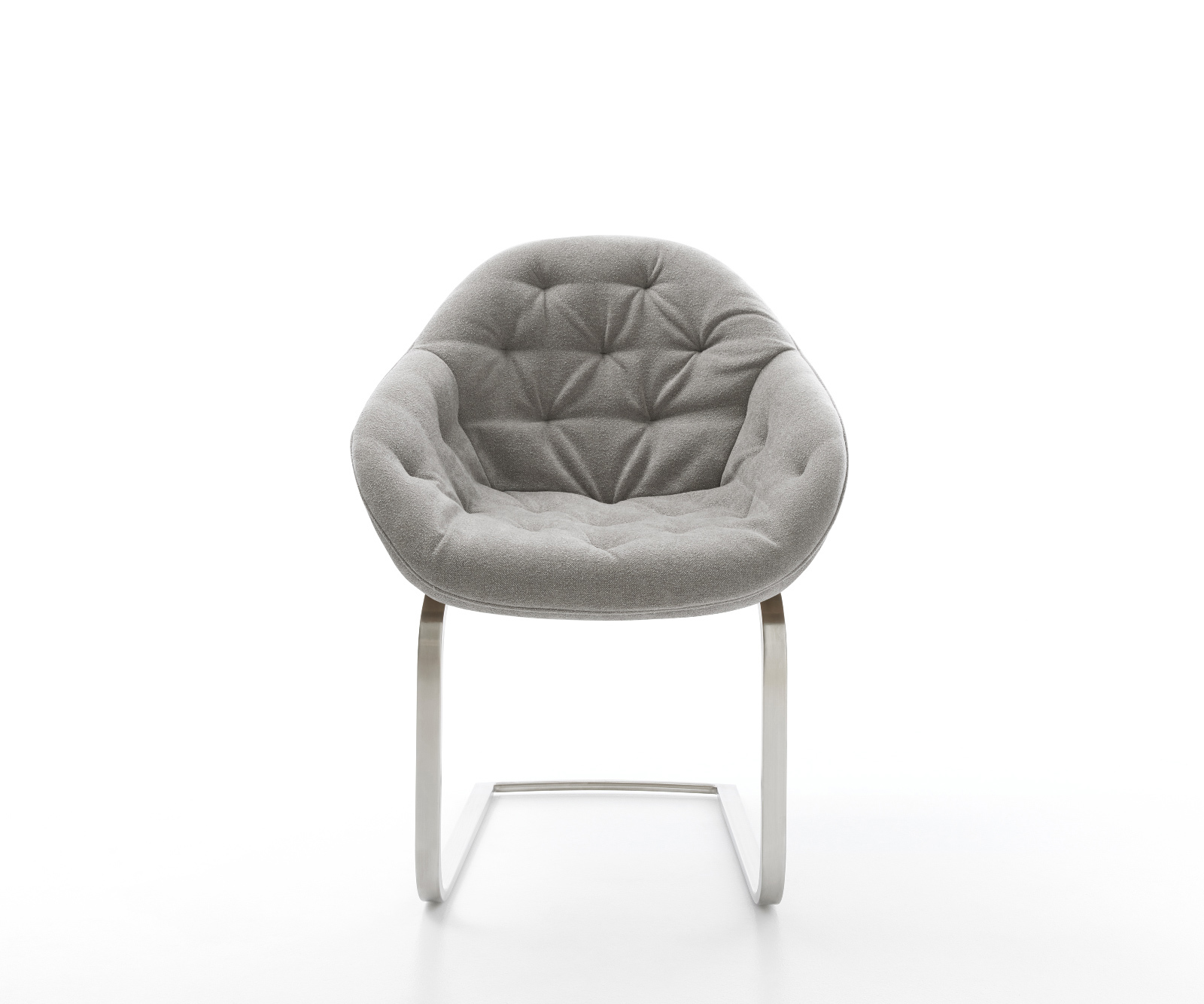 Jídelní židle Gaio-Flex tkanina Měkký šedá jídelní židle plochý nerezová ocel - Obrázek 2