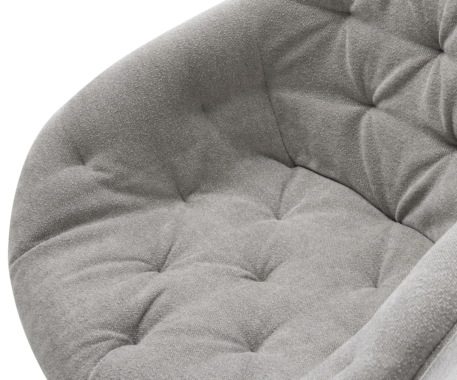 Jídelní židle Gaio-Flex tkanina Měkký šedá jídelní židle plochý nerezová ocel - Obrázek 4