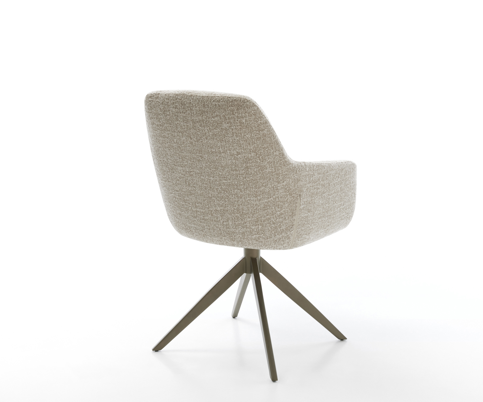 Jídelní židle Pejo-Flex tkanina Měkký béžová křížová podnož široká Titanová barva 360° otočný houpací funkce taštičkové pružiny - Obrázek 5