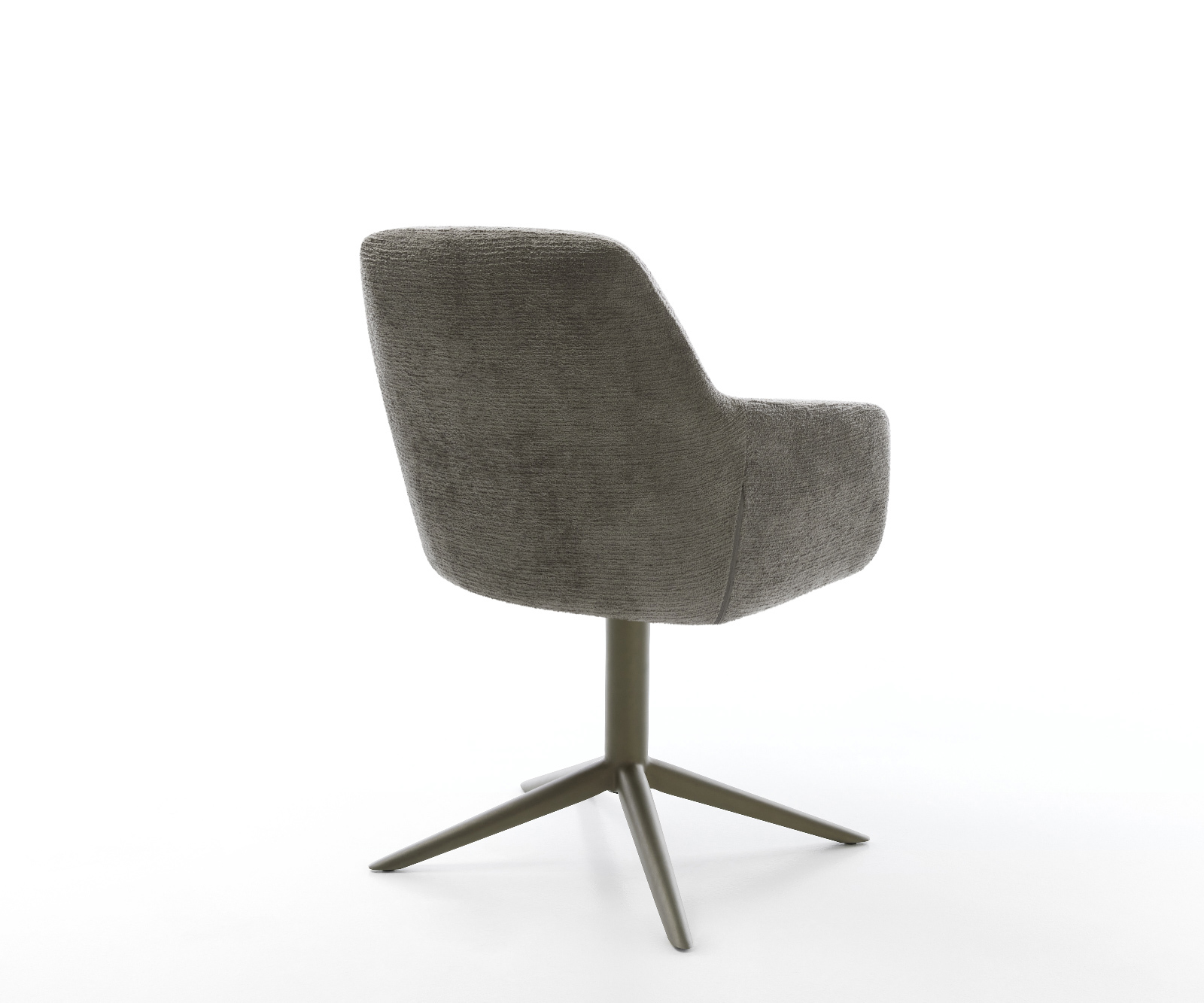 Jídelní židle Pejo-Flex bouclé měkký tmavě béžová křížová podnož titanová barva 360° otočný houpací funkce taštičkové pružiny - Obrázek 5