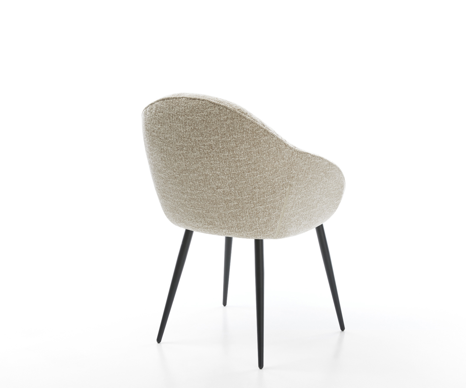 Jídelní židle Gaio-Flex tkanina Měkký béžová 4-nohá zúžená černá - Obrázek 5