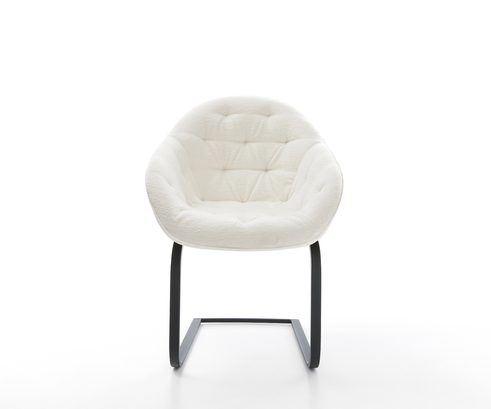 Jídelní židle Gaio-Flex bouclé měkký béžová jídelní židle plochá černá - Obrázek 2