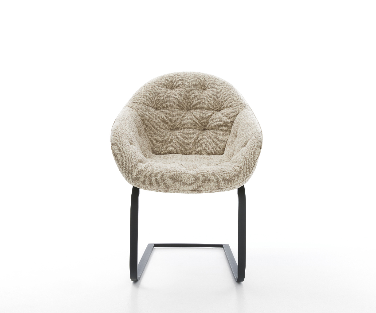 Jídelní židle Gaio-Flex látka Měkký béžová jídelní židle plochá černá - Obrázek 2