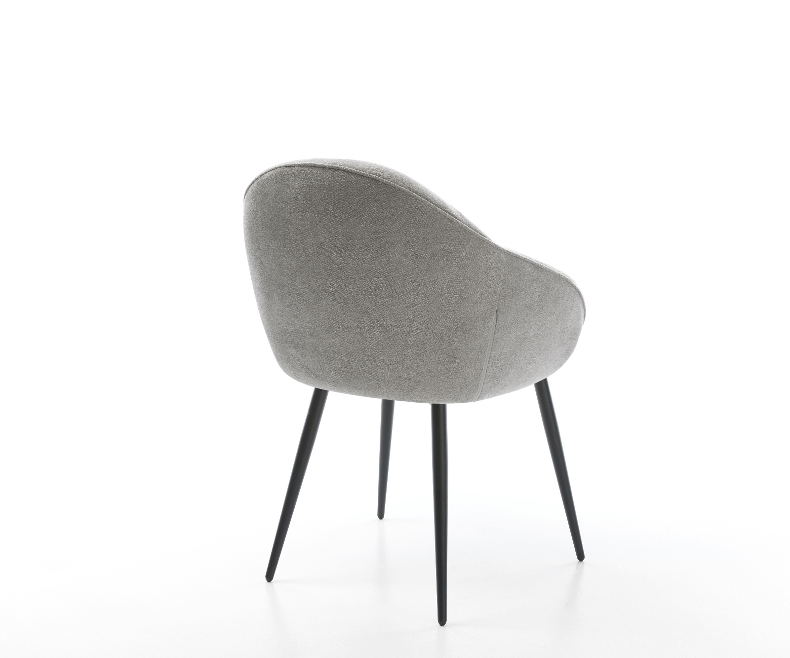 Jídelní židle Gaio-Flex strukturovaná látka Měkký šedá 4-nohá zúžená černá - Obrázek 5