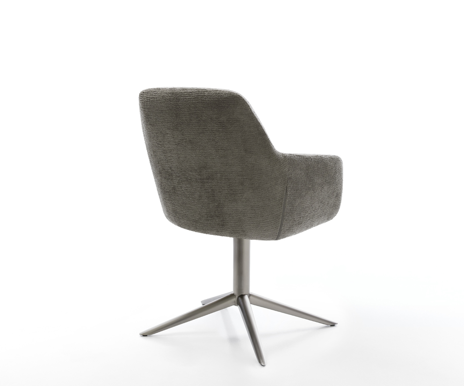 Jídelní židle Pejo-Flex bouclé měkký tmavě béžová křížová podnož grafit 360° otočný houpací funkce taštičkové pružiny - Obrázek 5