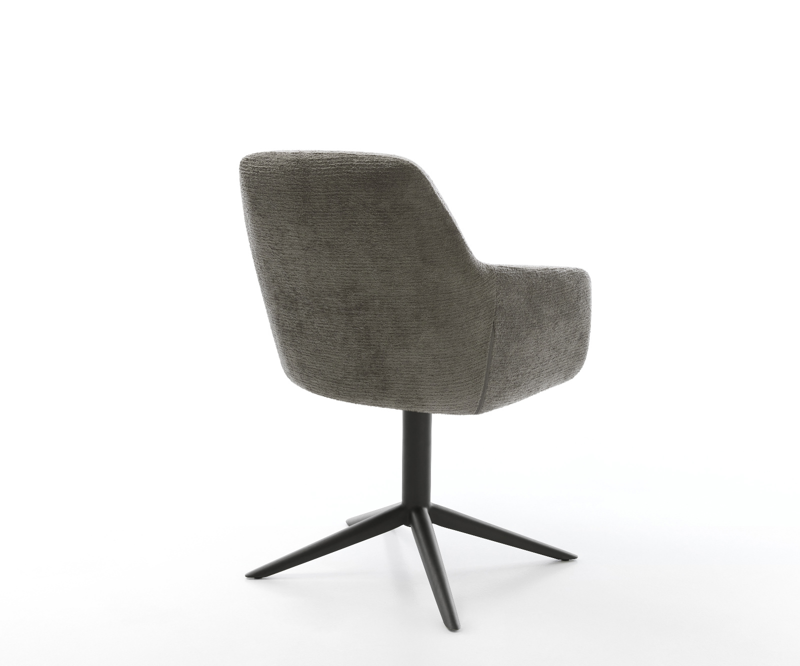 Jídelní židle Pejo-Flex bouclé měkký tmavě béžová křížová podnož černá 360° otočný houpací funkce taštičkové pružiny - Obrázek 5