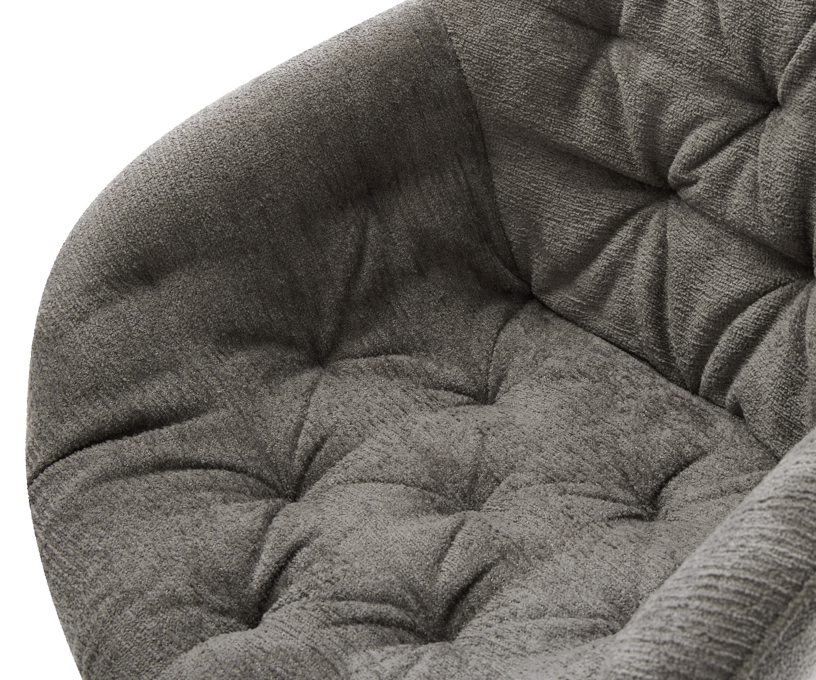 Jídelní židle Gaio-Flex bouclé měkký tmavě béžová 4-nohá zúžená černá - Obrázek 4