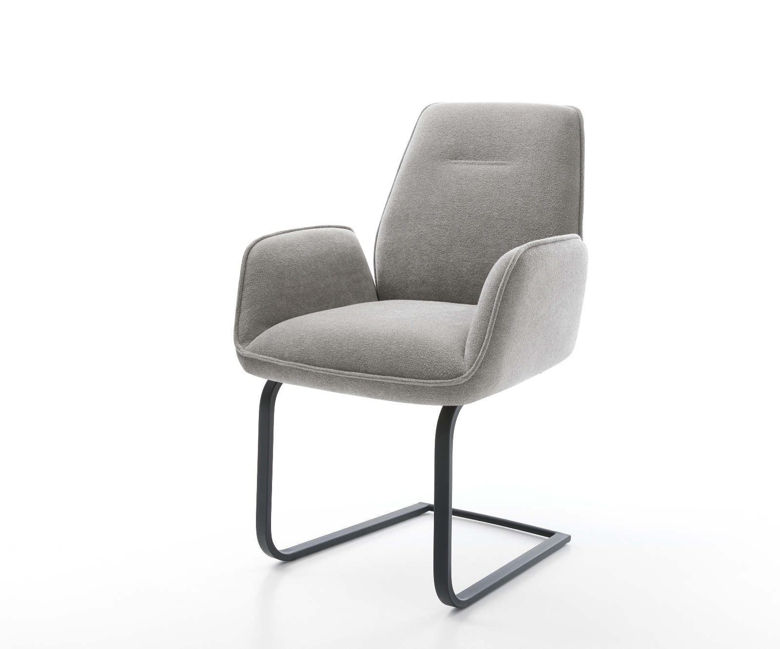 Jídelní židle Zoa-Flex tkanina Měkký šedá jídelní židle plochá černá taštičkové pružiny
