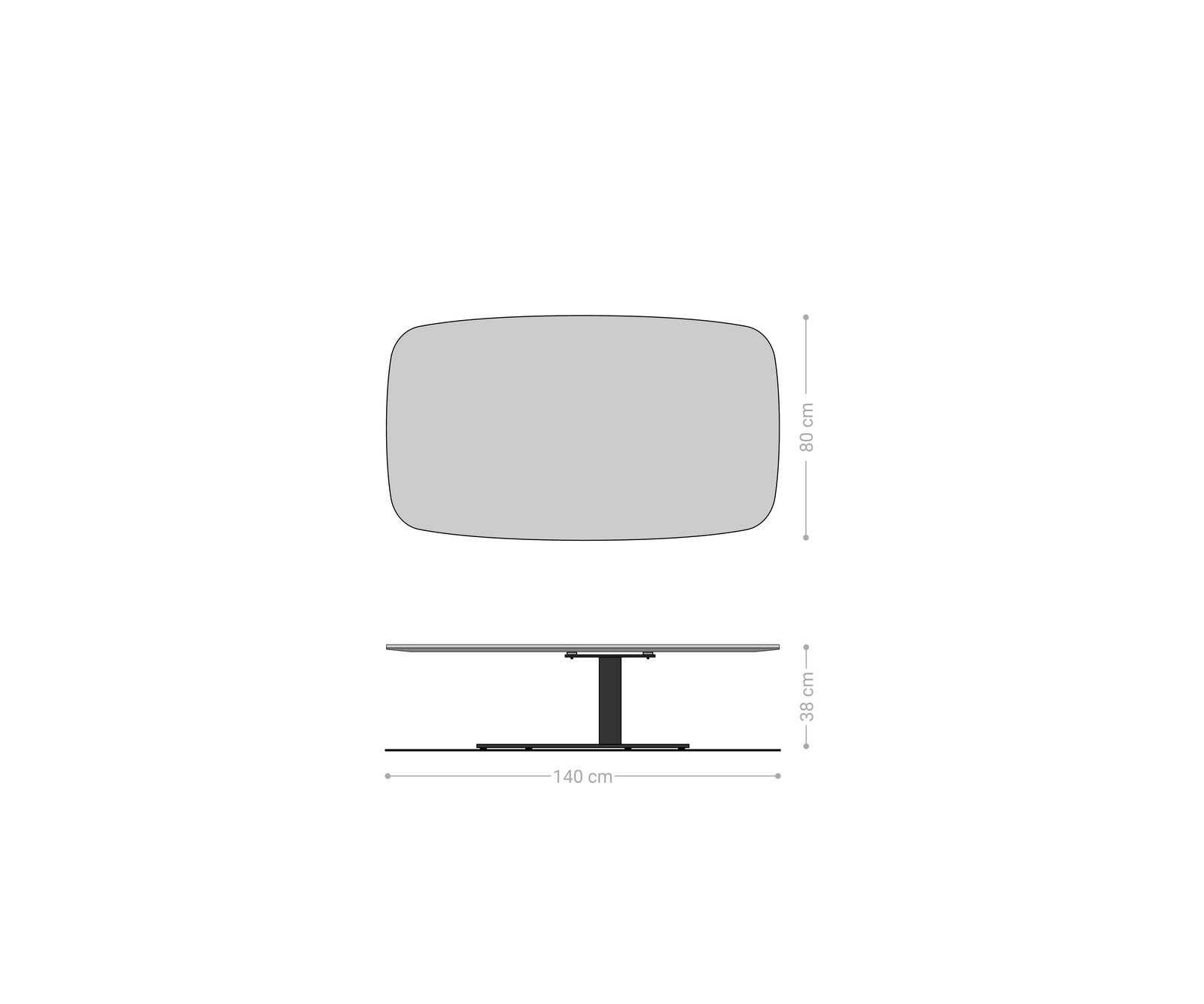 Konferenční stolek Edge Boot 140x80 cm keramika Laminam® Emperador Extra Lucidato tmavě hnědá Vibany kov černá - Obrázek 7