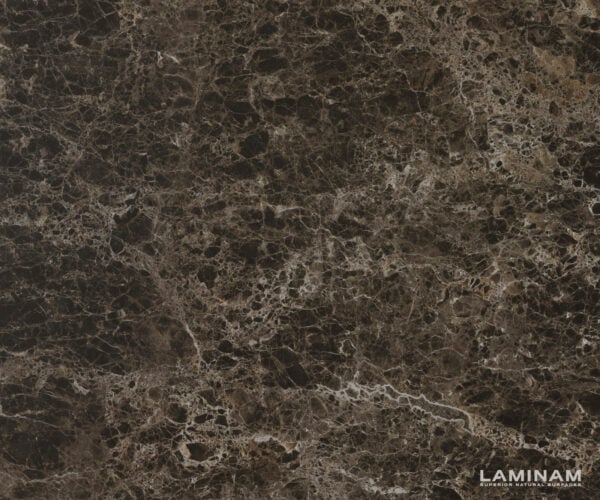 Konferenční stolek Edge Boot 140x80 cm keramika Laminam® Emperador Extra Lucidato tmavě hnědá Sarity kov černá - Obrázek 3