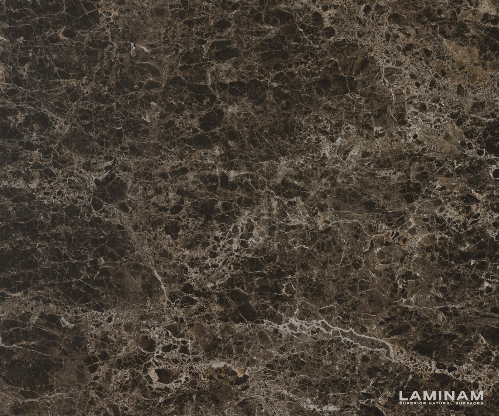 Konferenční stolek Edge kulatý 90x90 cm keramika Laminam® Emperador Extra Lucidato tmavě hnědá kuželová kov černá - Obrázek 3