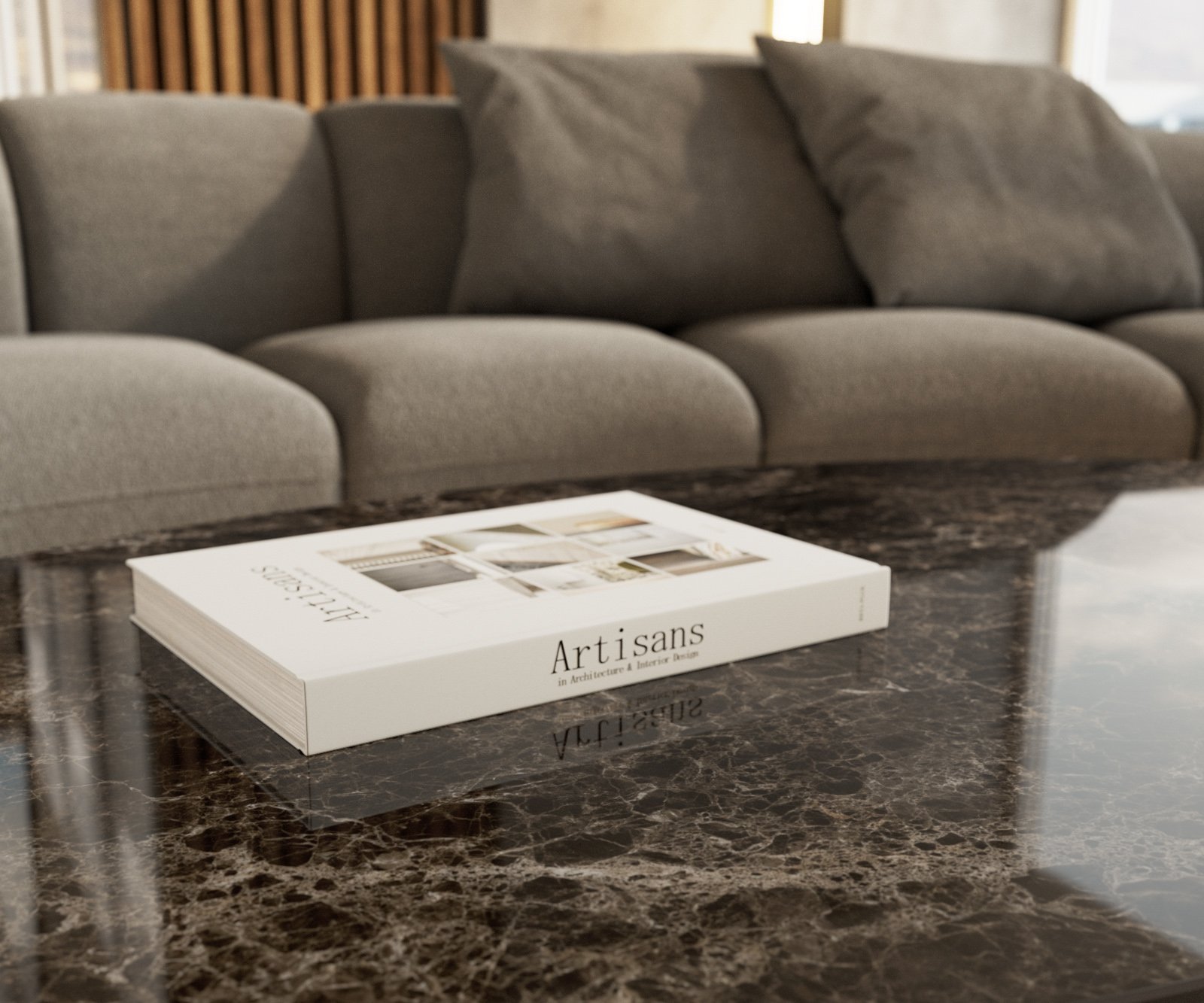 Konferenční stolek Edge oválný 140x80 cm keramika Laminam® Emperador Extra Lucidato tmavě hnědá Parabi nerezová ocel broušená - Obrázek 6