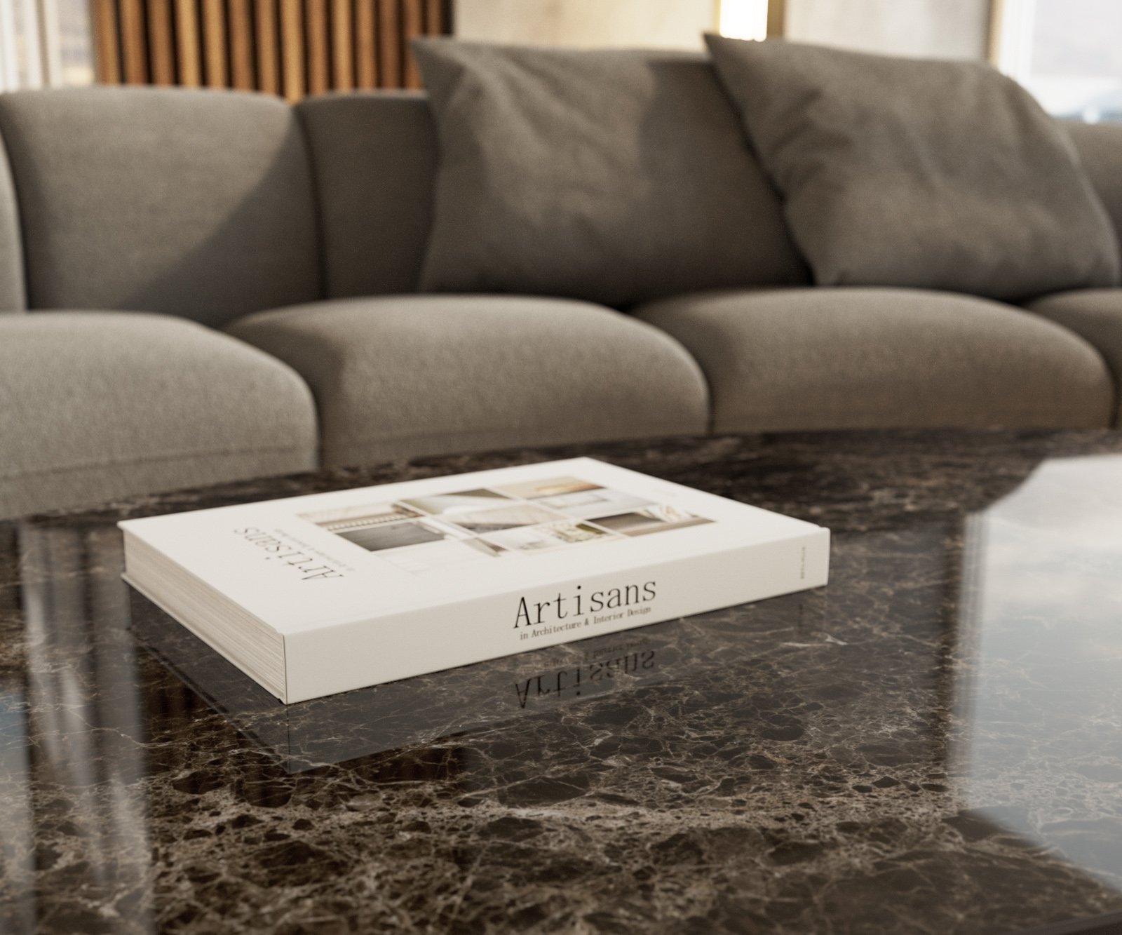 Konferenční stolek Edge oválný 140x80 cm keramika Laminam® Emperador Extra Lucidato tmavě hnědá Vibany nerezová ocel broušená - Obrázek 6