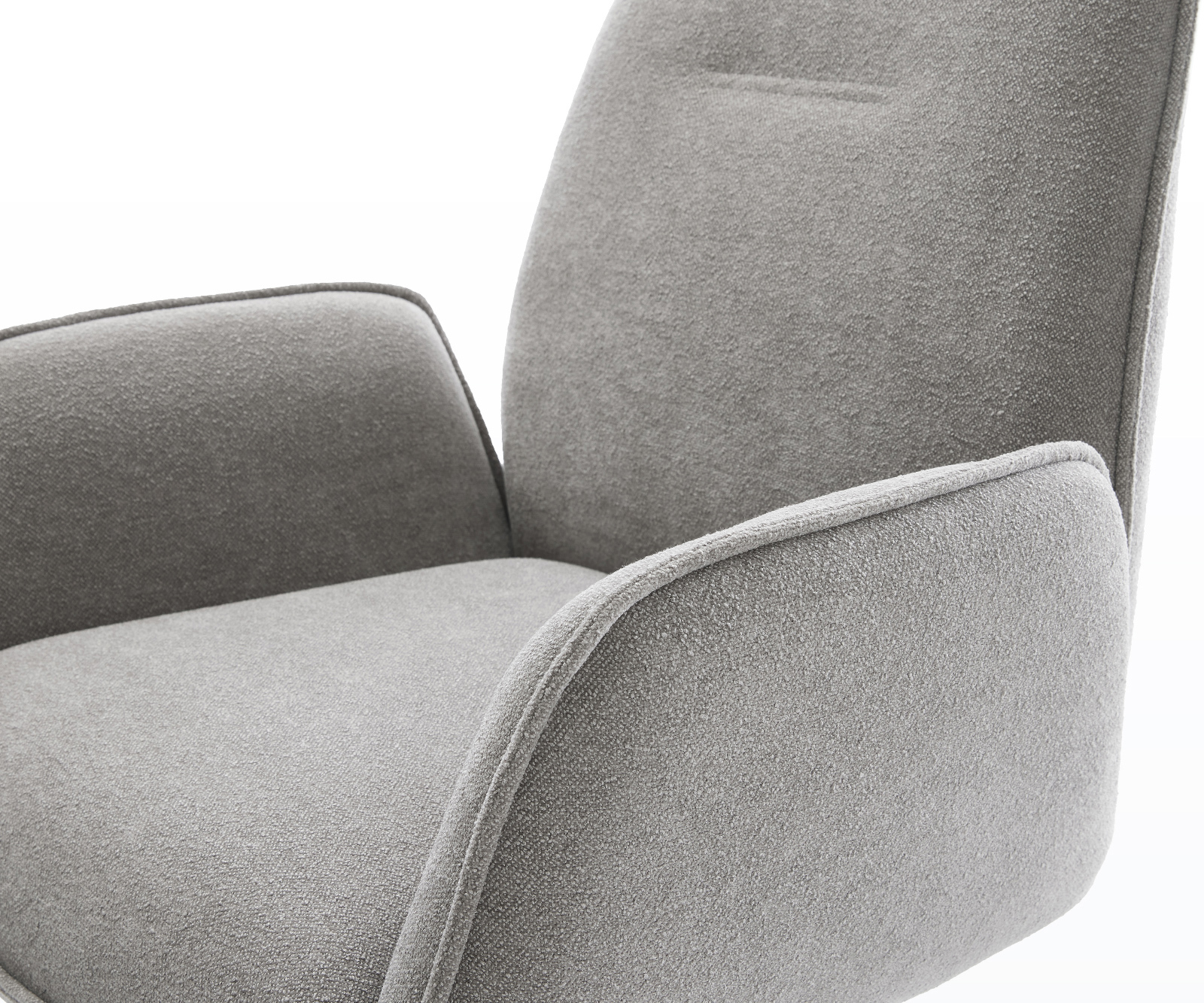 Jídelní židle Zoa-Flex strukturovaná látka Měkký šedá jídelní židle plochá nerezová ocel taštičkové pružiny - Obrázek 4