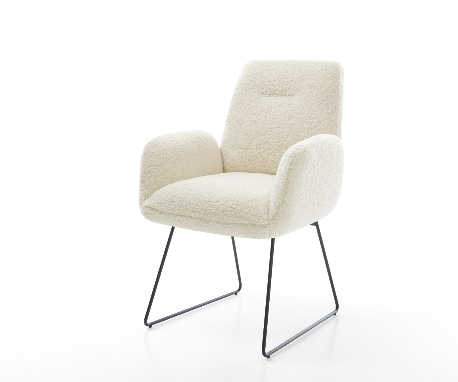 Jídelní židle Zoa-Flex plyšový manšestr béžová černá tenká podnož taštičkové pružiny