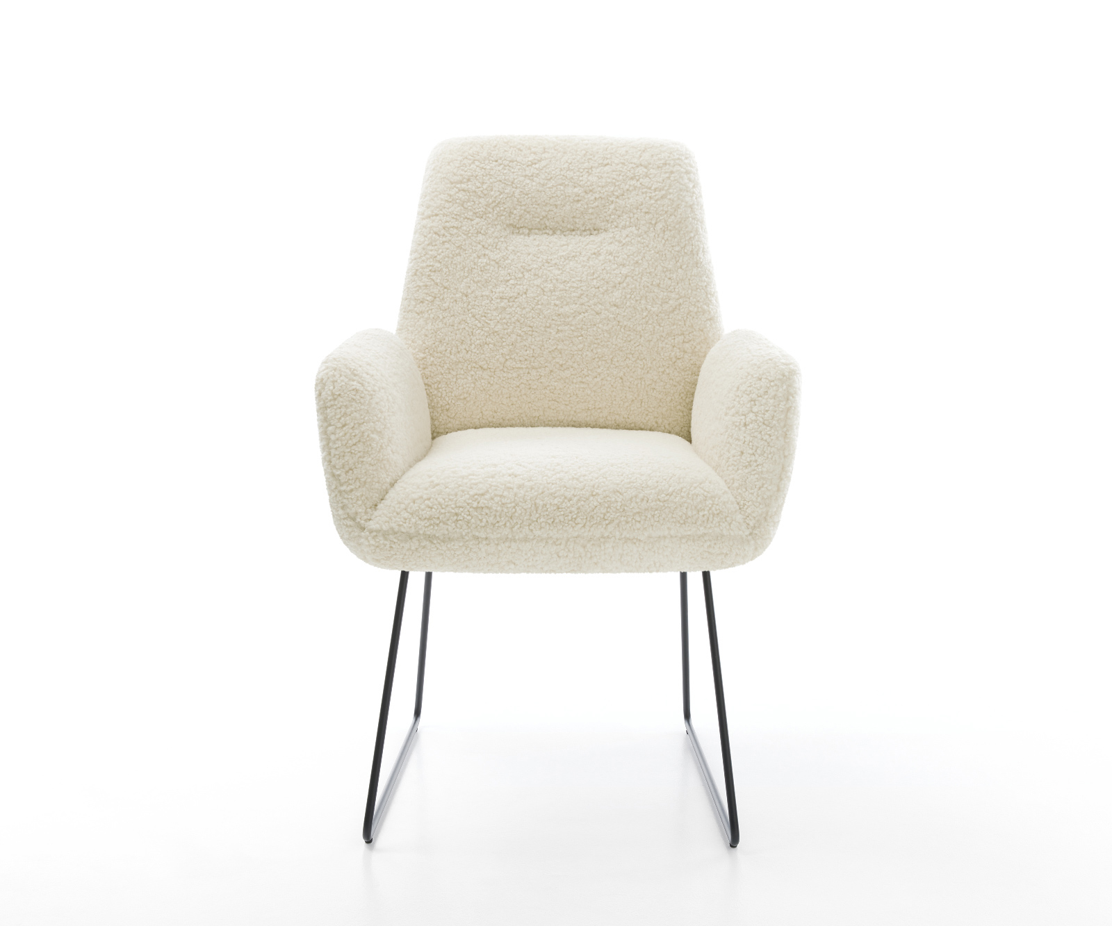 Jídelní židle Zoa-Flex plyšový manšestr béžová černá tenká podnož taštičkové pružiny - Obrázek 2