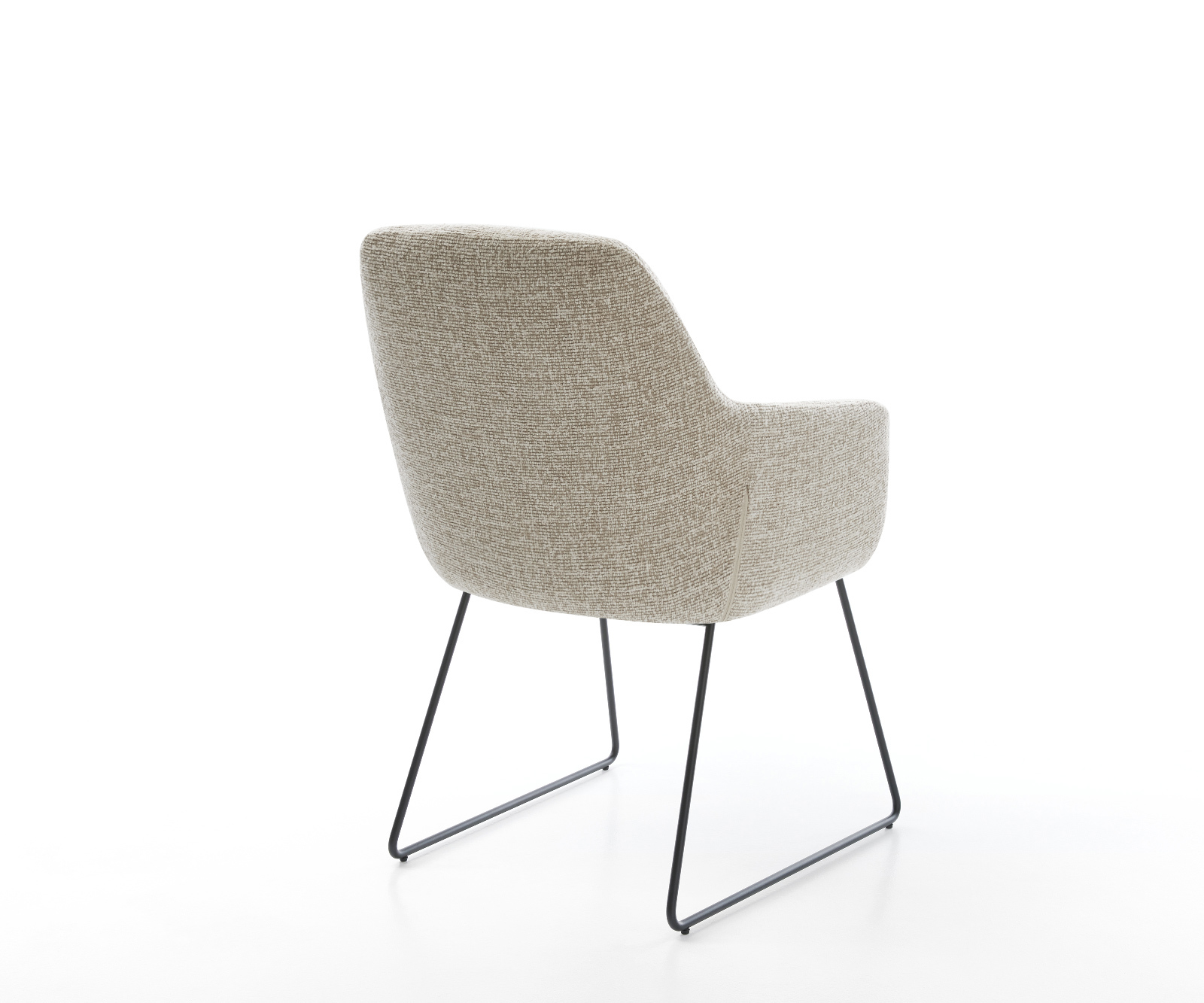 Jídelní židle Pejo-Flex tkanina Měkký béžová tenká podnož černá taštičkové pružiny - Obrázek 5