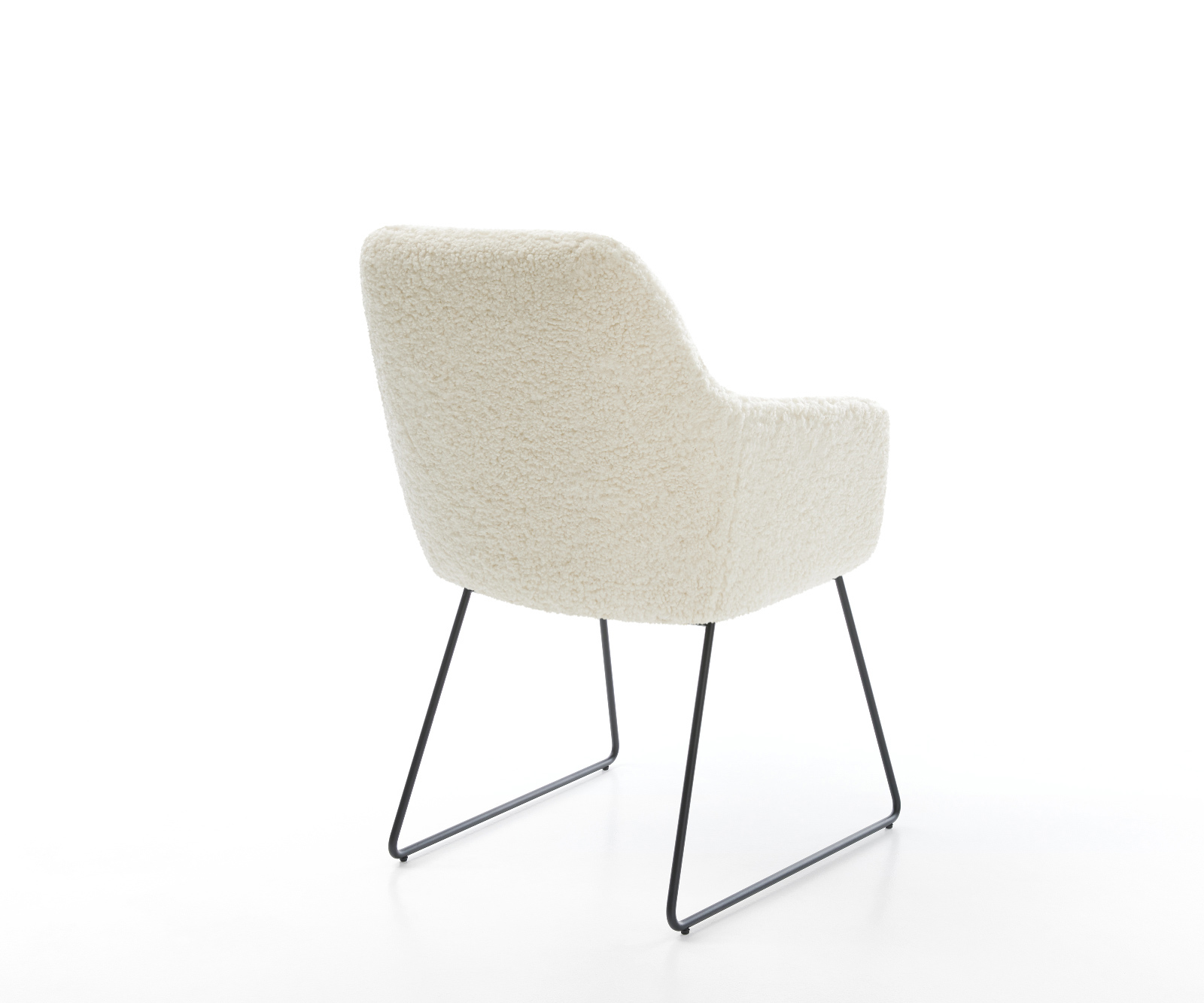 Jídelní židle Pejo-Flex plyšový látka béžová tenká podnož černá taštičkové pružiny - Obrázek 5